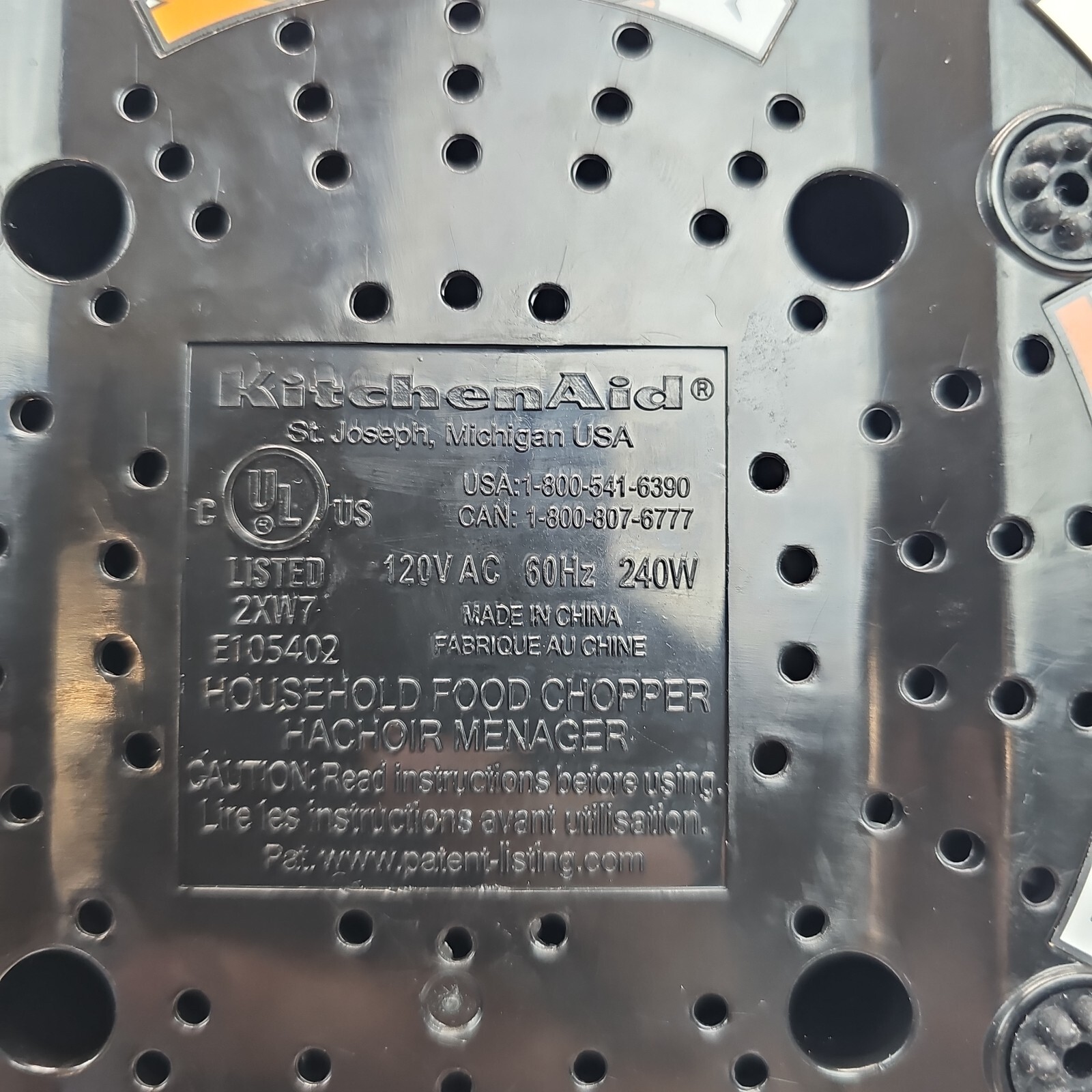 KitchenAid Household Food Chopper Silver KFC3516 Replacement Motor Base Tested