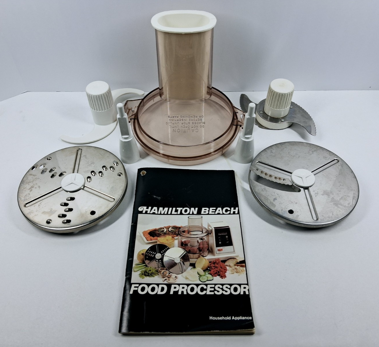 Vintage Hamilton Beach Food Processor Replacement Parts Lot Lid Blades Manual