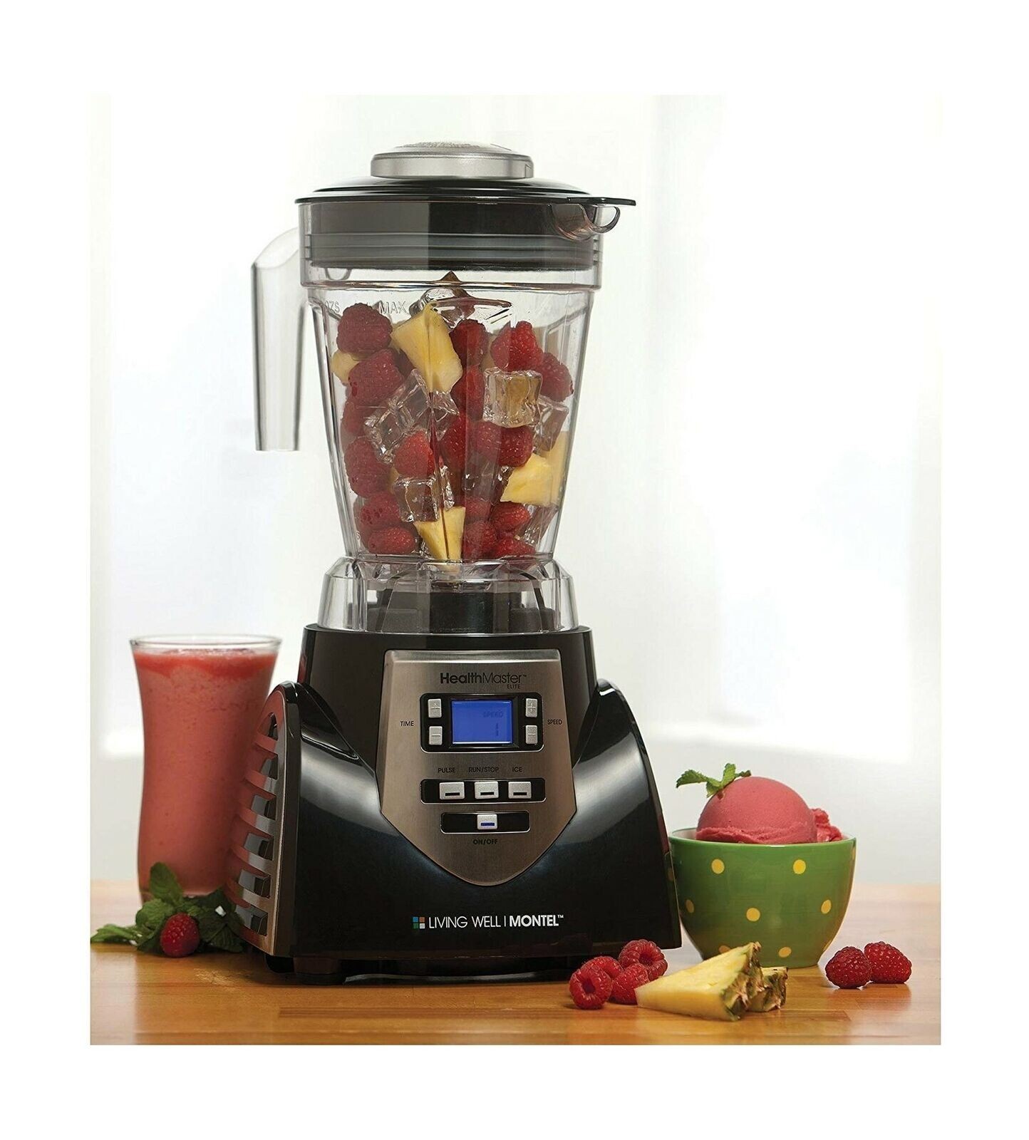 HealthMaster Elite JLA-8 1200W Blender Emulsifier – BPA-Free 60oz Jar