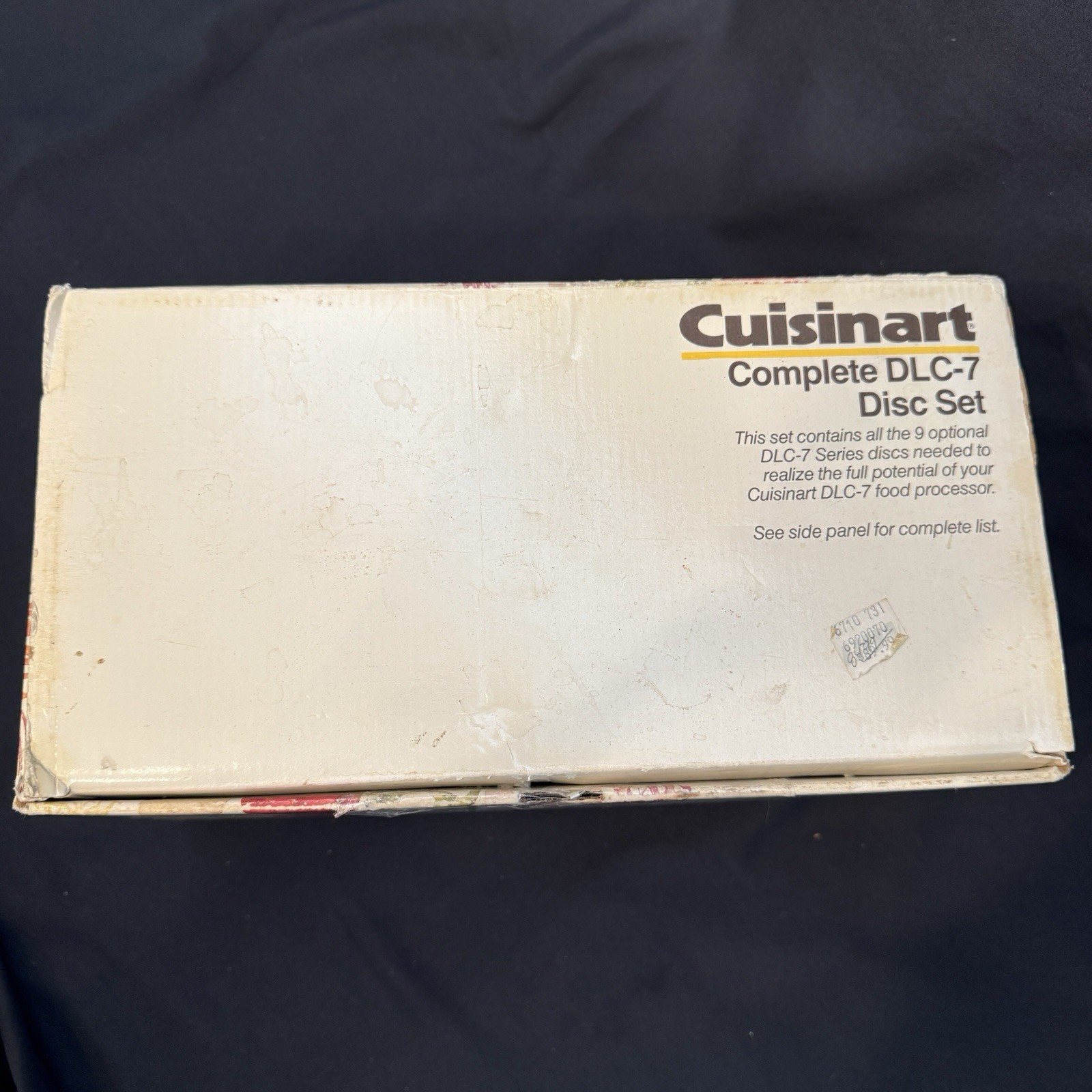 Complete Set of 9 Cuisinart DLC-7 Discs w/ original Box DLC-070 + 1 Extra Blade
