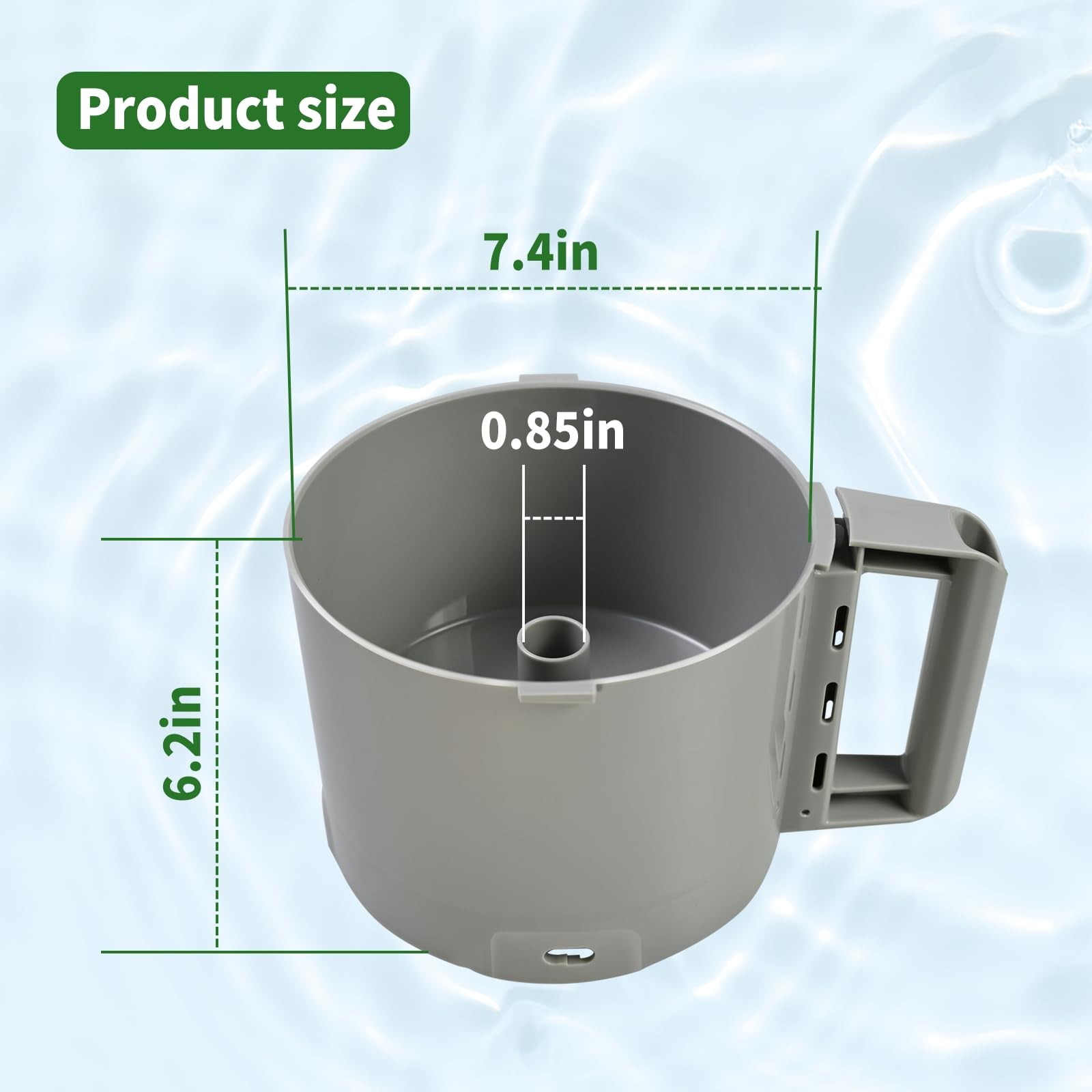 112204S Food Processor Gray Bowl 3 Quart compatible with Robot Coupe R2 3L Gb…