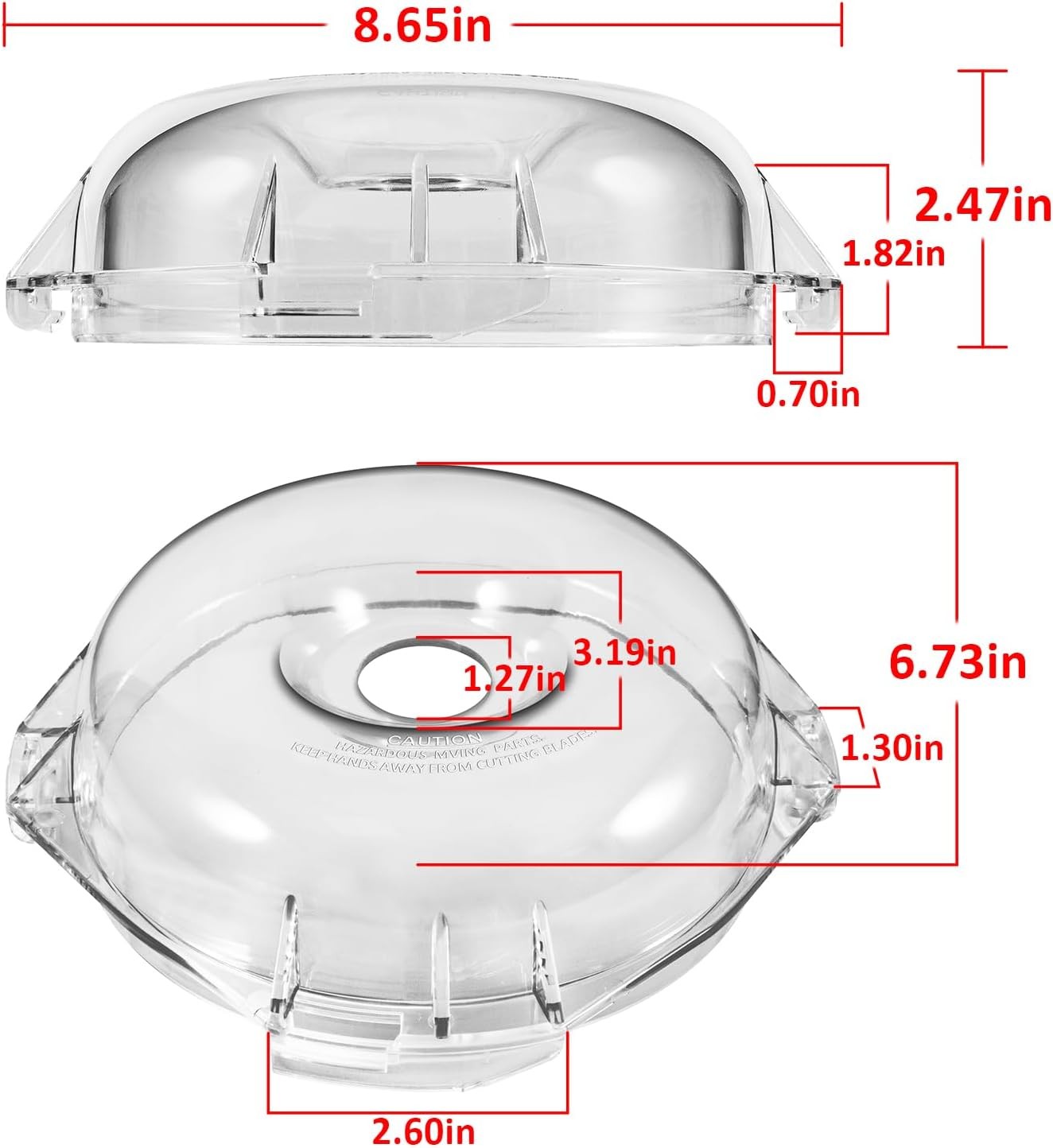 For 112203 106458S 3Qt Cutter Bowl & Lid Fits R2B R2N Series Food Processor Repl