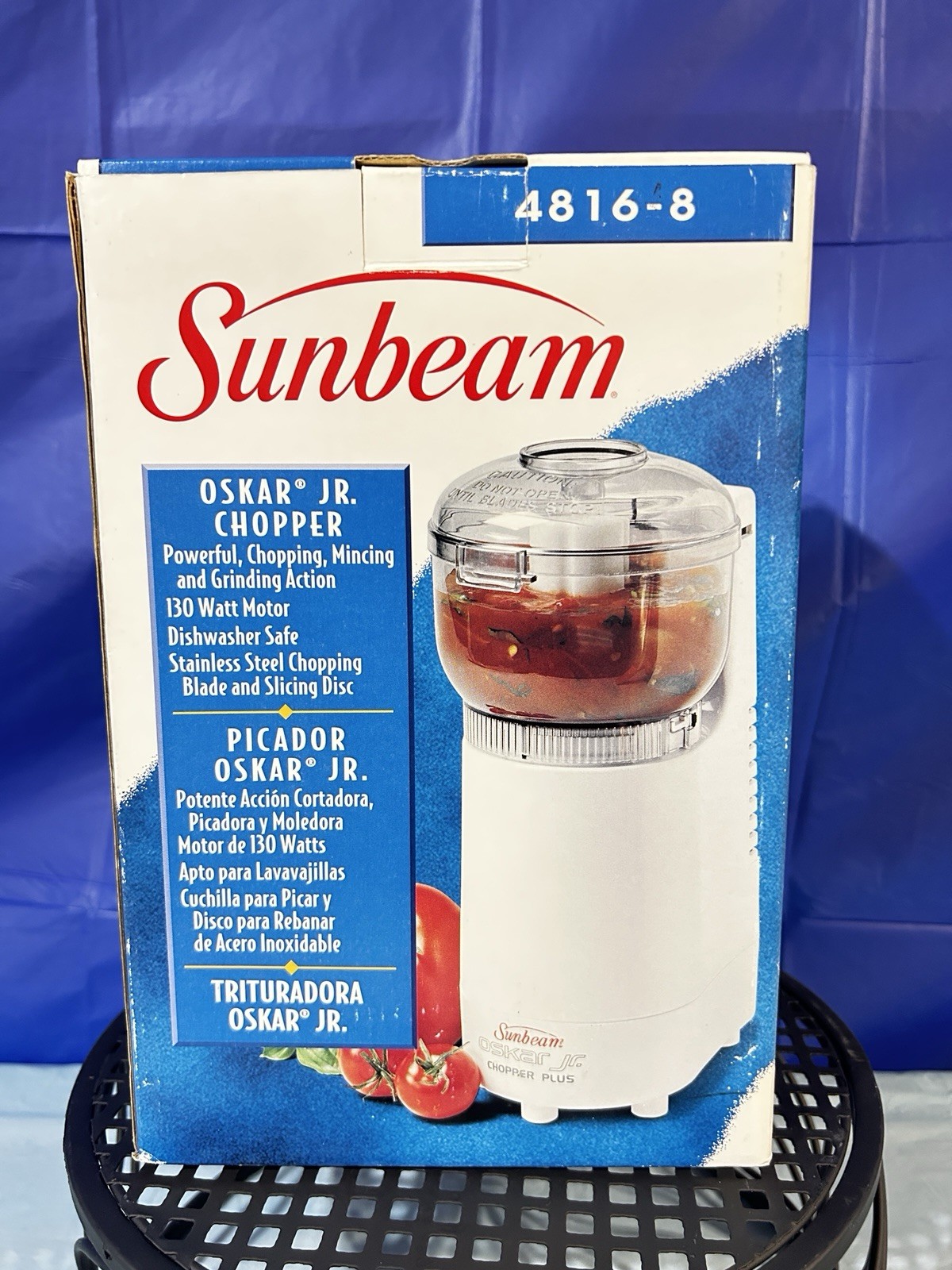 Sunbeam Oskar Jr. Chopper Plus 4816-8 Mini Food Processor NOS