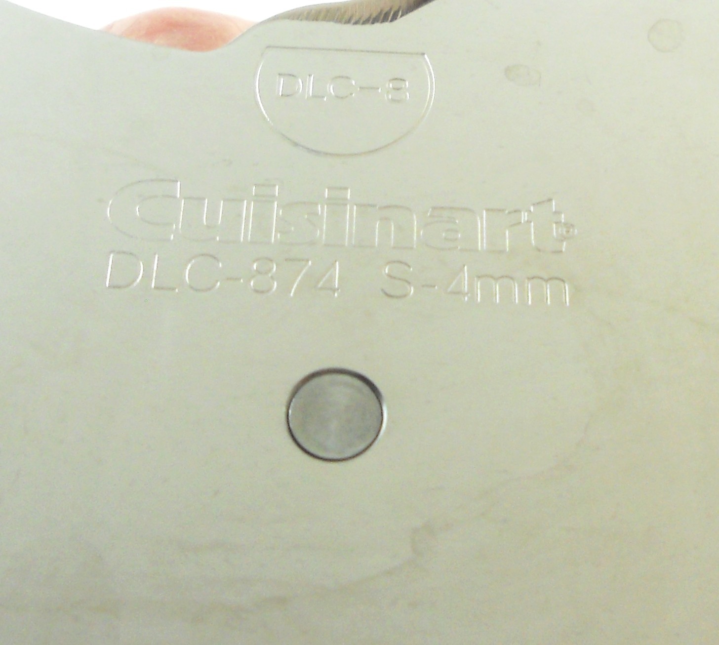 Cuisinart DLC-874 S-4mm Stainless Steel Slicing Disc DLC8 w/ Stem Made in Japan