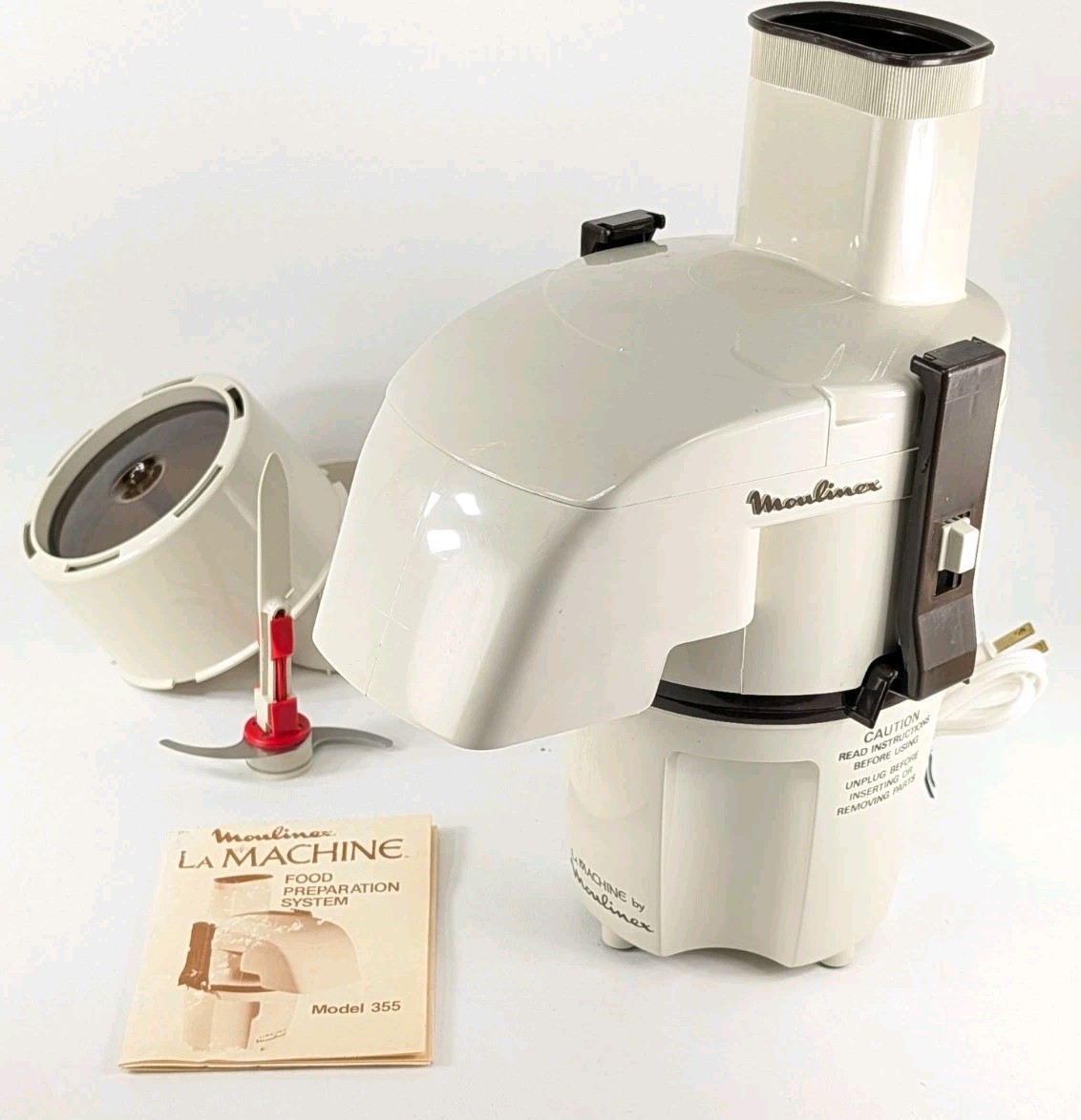 La Machine Food Processor by Moulinex Deluxe Model 355 Complete Tested & Working