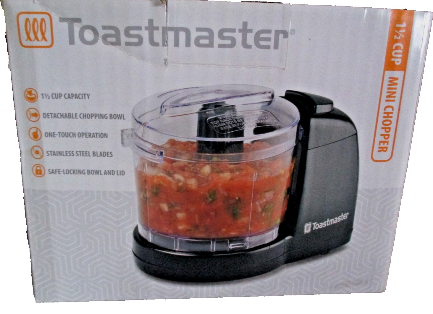 Toastmaster 1.5 Cup Mini Chopper Model #TM-67MCKL Open Box