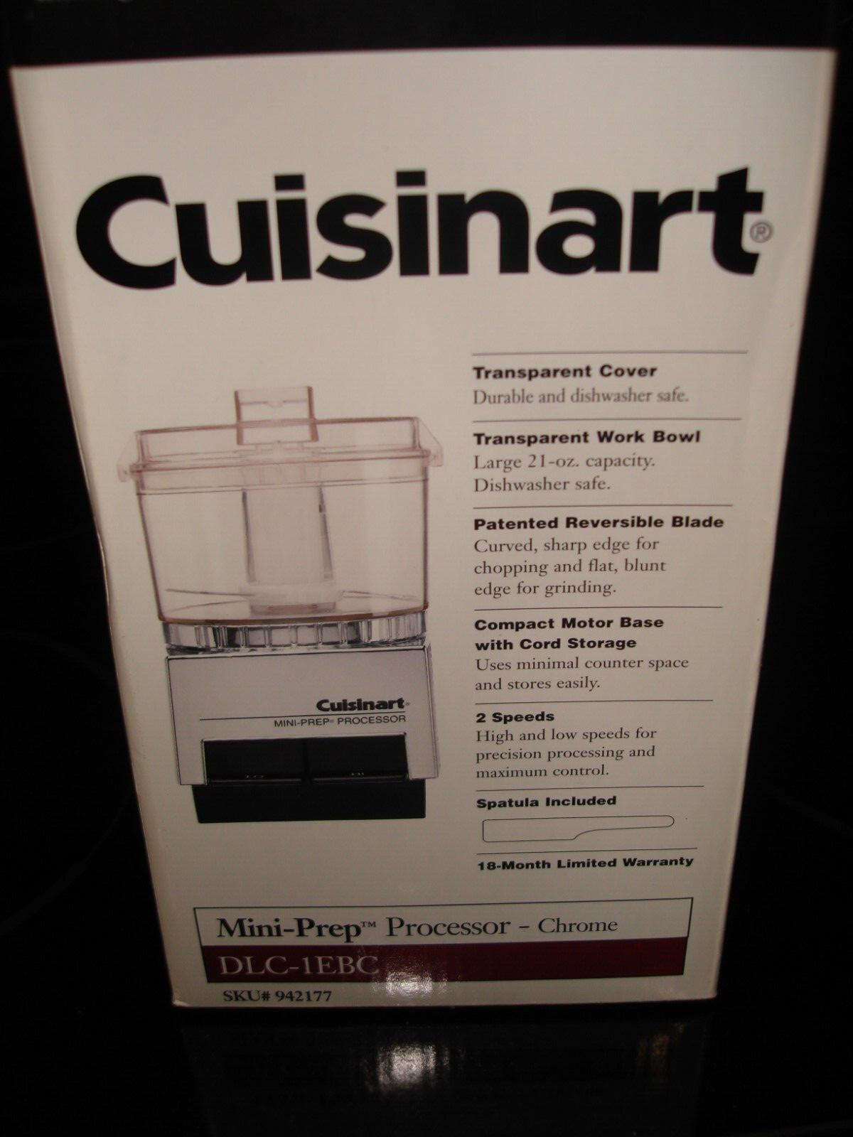 NEW Cuisinart DLC-1SS (1EBC) W/2-2.6 Cups Mini-Prep Processor Stainless Steel