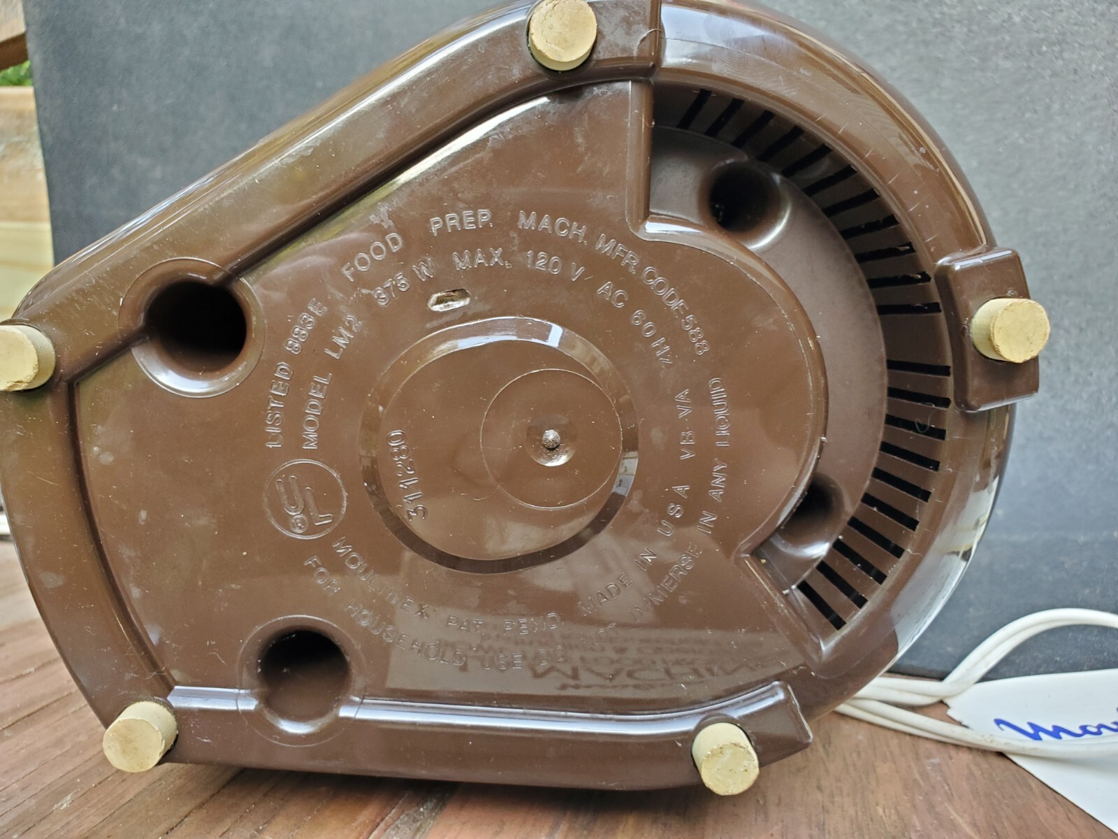 Vintage Moulinex Food Processor La Machine 2 Bowl-Type Slicer LM2 w/ Manual