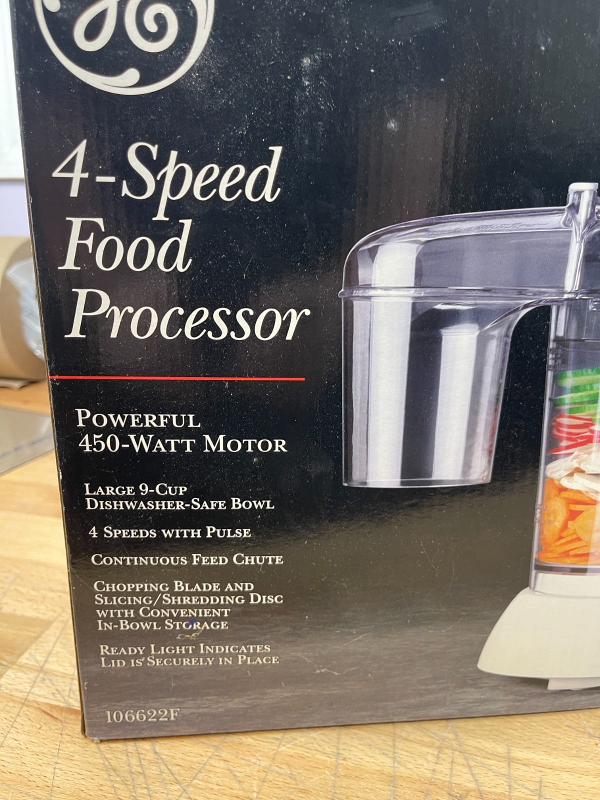 GE 4-Speed Food Processor Model 106622F 450W Motor Complete Unit
