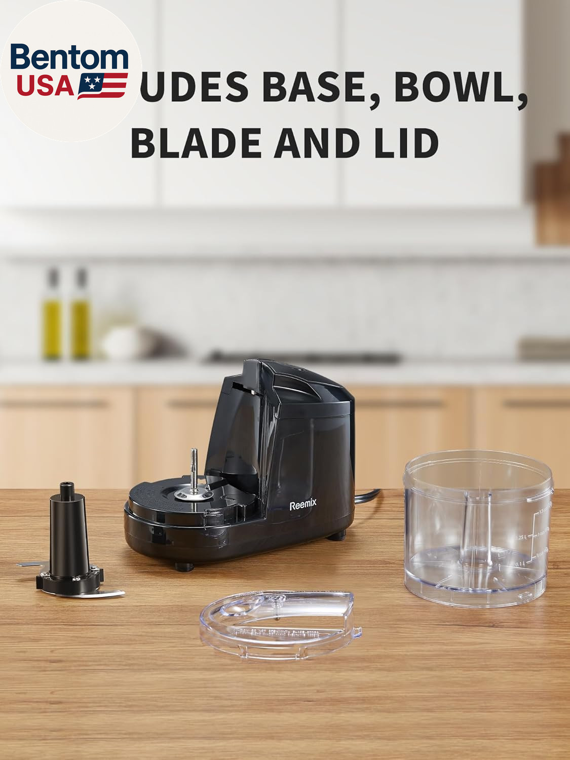 1.5-Cup One-Touch Electric Food Chopper, 100W Mini Food Processor Meat Grinder,