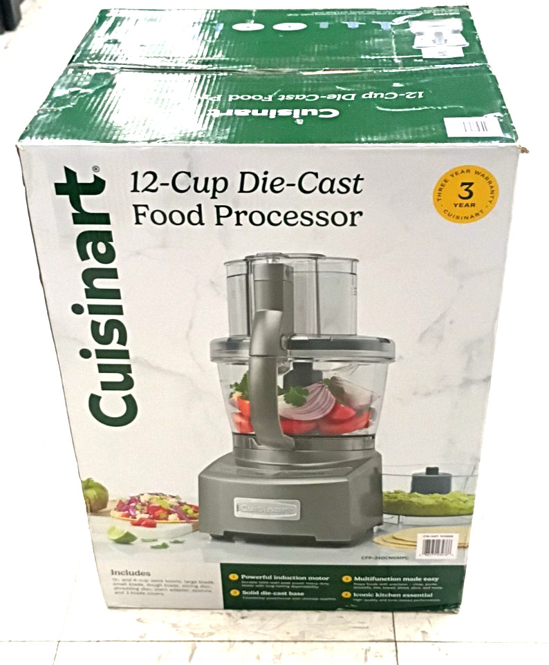 Cuisinart 12-Cup Die Cast Food Processor CFP-24DCNGMPC BPA Free 1000 Watt NEW