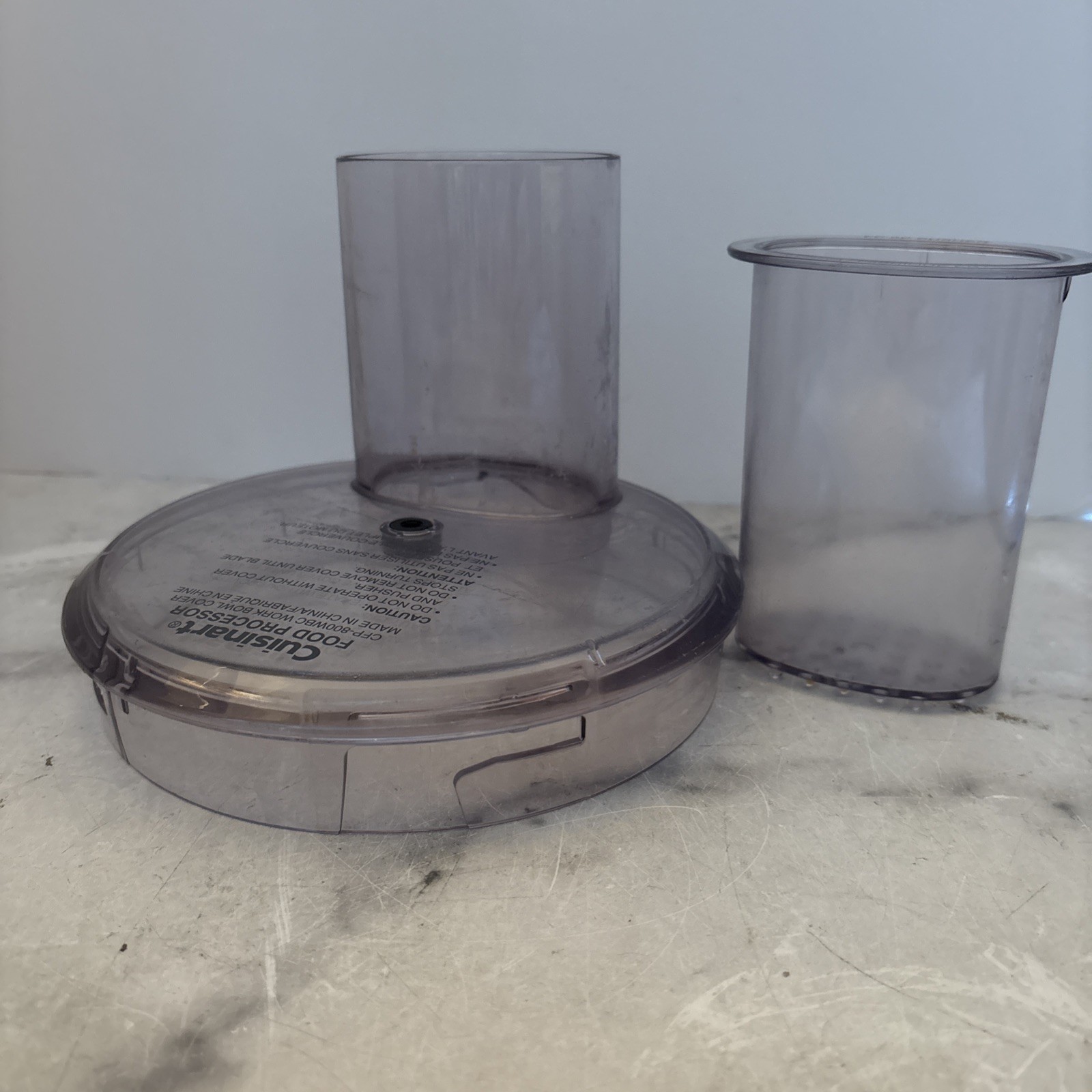 Cuisinart Food Processor CFP-800 Replacement Lid CFP-800WBC & Pusher FP-8P