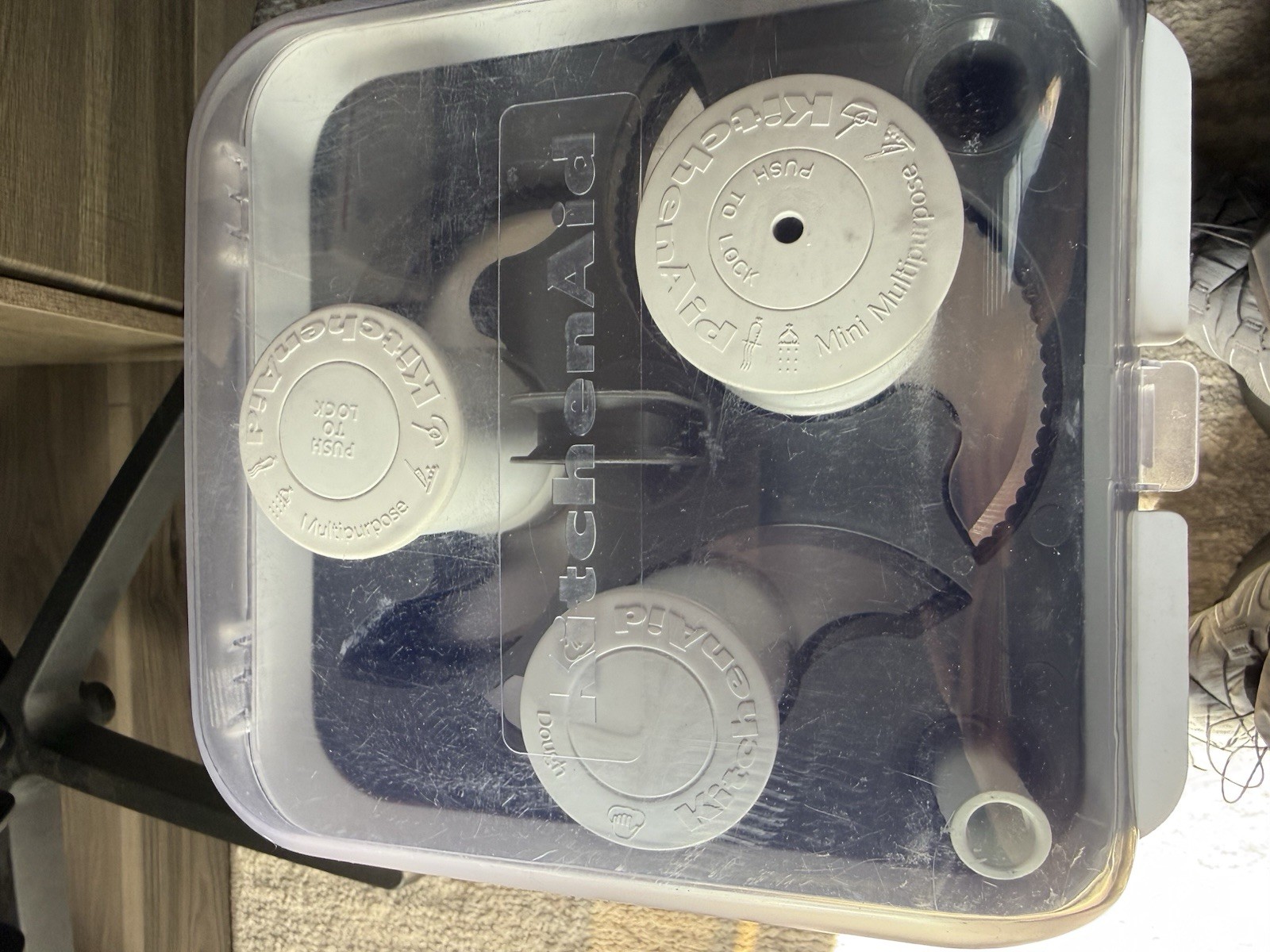 KitchenAid KSM2FPA Food Processor Attachments Blades Replacement w/ Storage Case