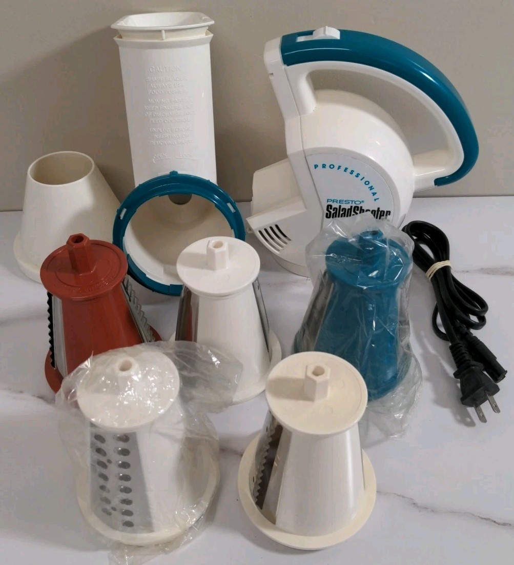 Presto Salad Shooter Professional Plus Electric Slicer Shredder 5 Blades