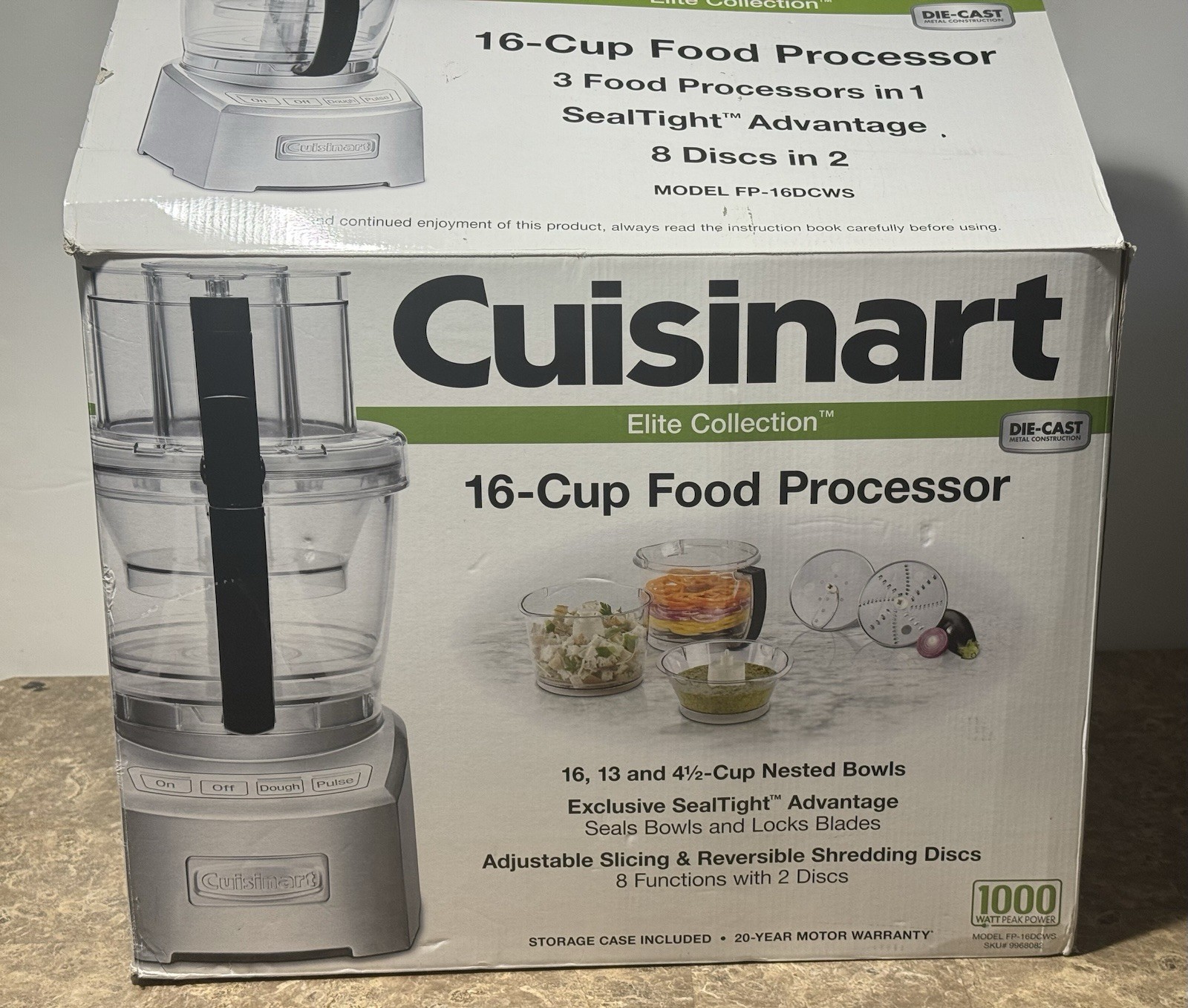 Cuisinart Elite Collection 16-Cup Food Processor FP-16DCWS – Open Box