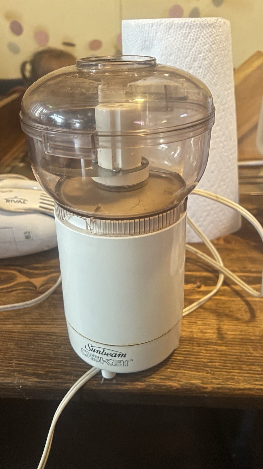 Vintage Sunbeam Oskar Chopper Food Processor Chopper 14081 Tested Made in France
