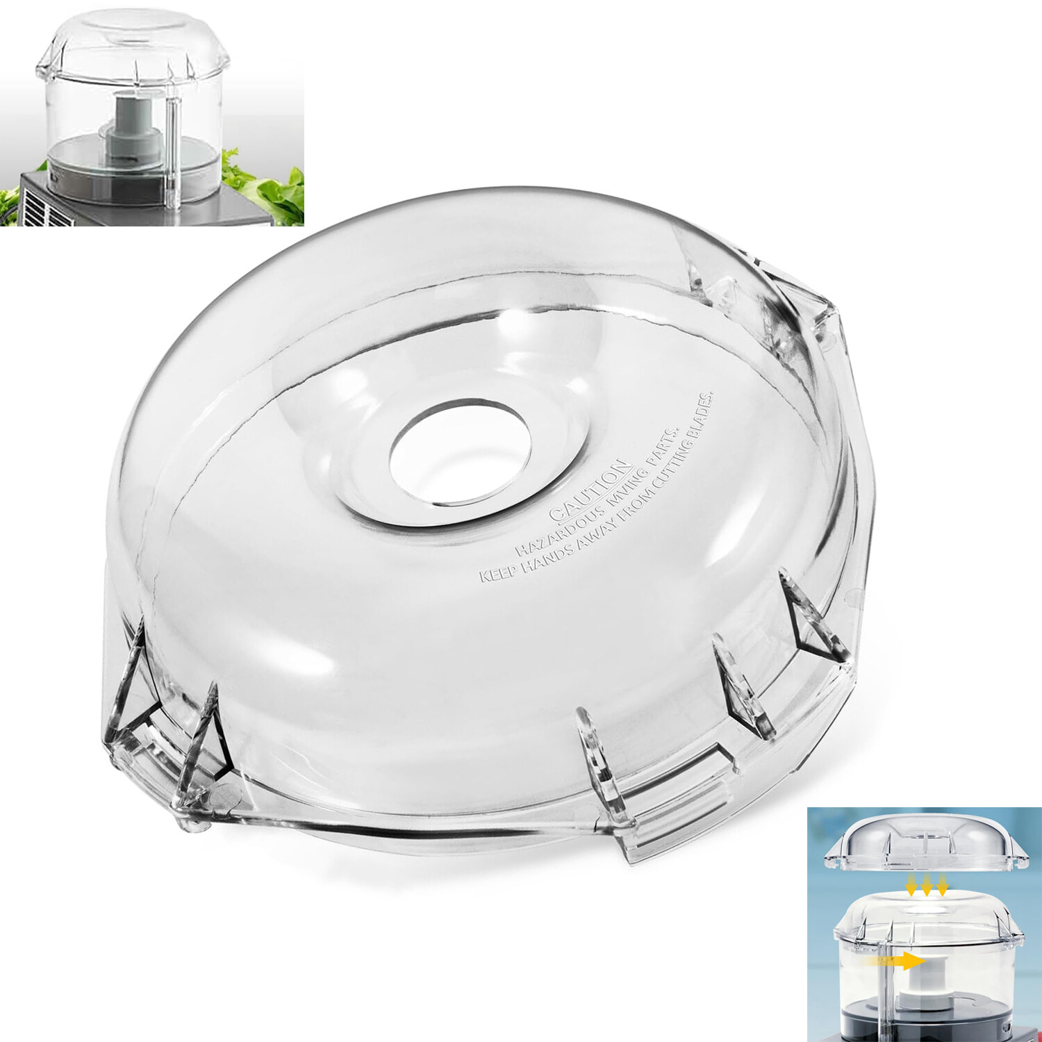 Replace 106458S Cutter Bowl Lid for Robot Coupe R100B, R2, R2B, R2U Cutter Mixer