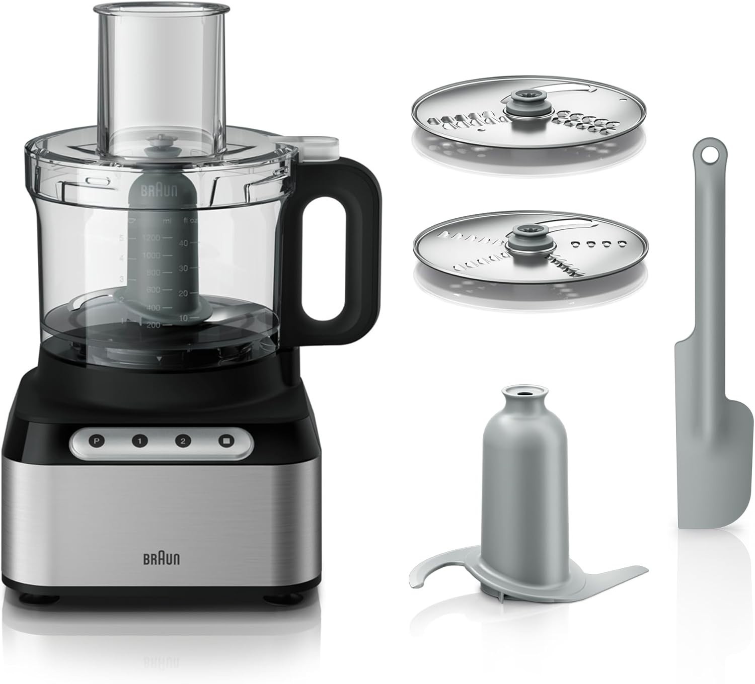Braun FP3211SI Easy Prep 8c Food Processor,Silver