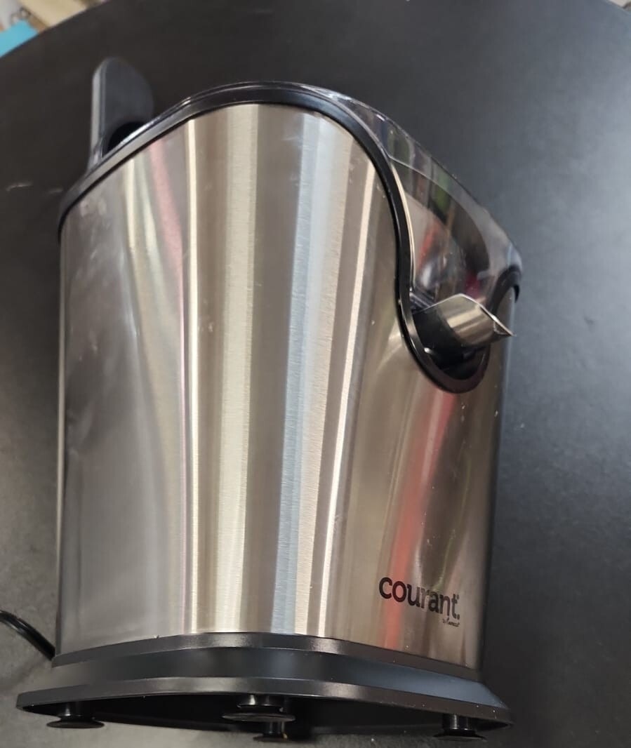 Courant Stainless Steel Citrus Juicer, Square Design with Powerful Watt Motor