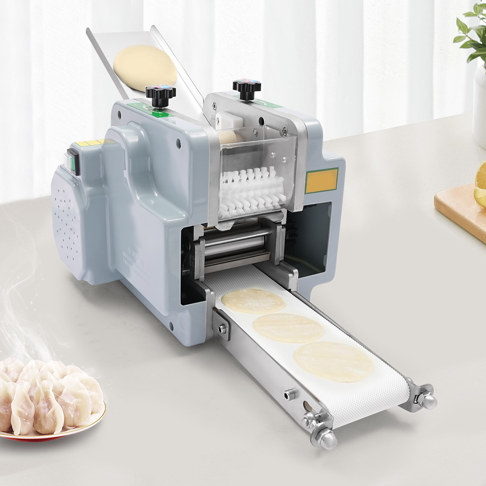 110V Automatic Dumpling Skin Machine Dumpling Wrapper Maker 60 Pieces/Min