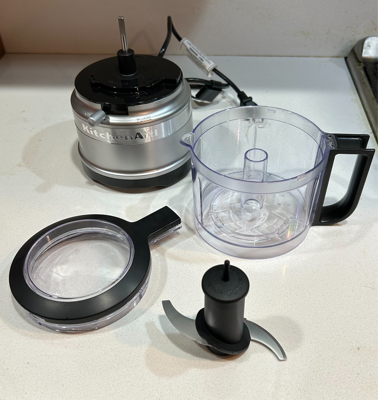 KitchenAid 3.5 Cup Mini Food Processor – KFC3516 – Light Silver: 2-Speed Chopper
