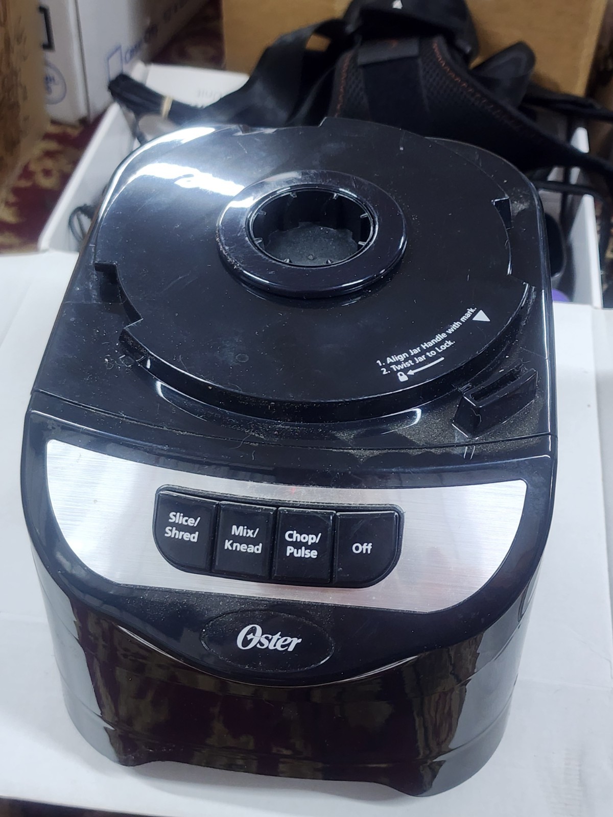 OSTER FPSTFP1355 2-SPEED 10-CUP FOOD PROCESSOR, 500-WATT BASE UNIT TESTED E5.6