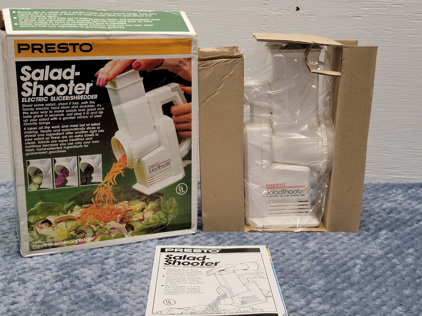 Presto Salad Shooter Electric Food Slicer Shredder 02910 Vintage NOS NEW Sealed