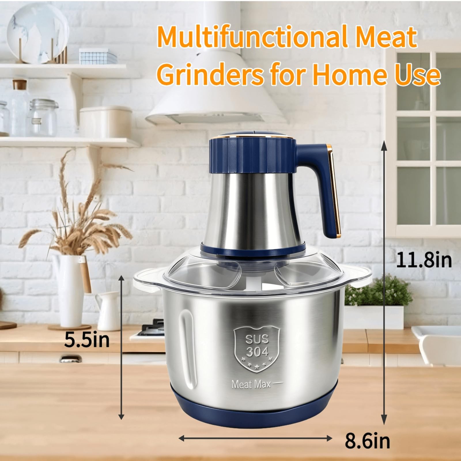 Food Processor,5-Speed Electric Food Chopper,Meat Grinder 5L(20Cups) with Two…