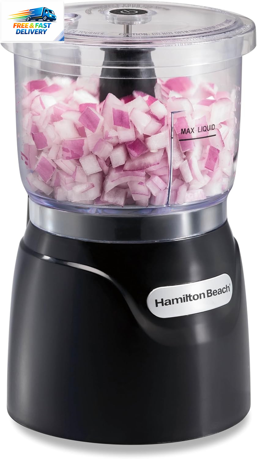 Electric Vegetable Chopper & Mini Food Processor, 3-Cup, 350 Watts, for Dicing,