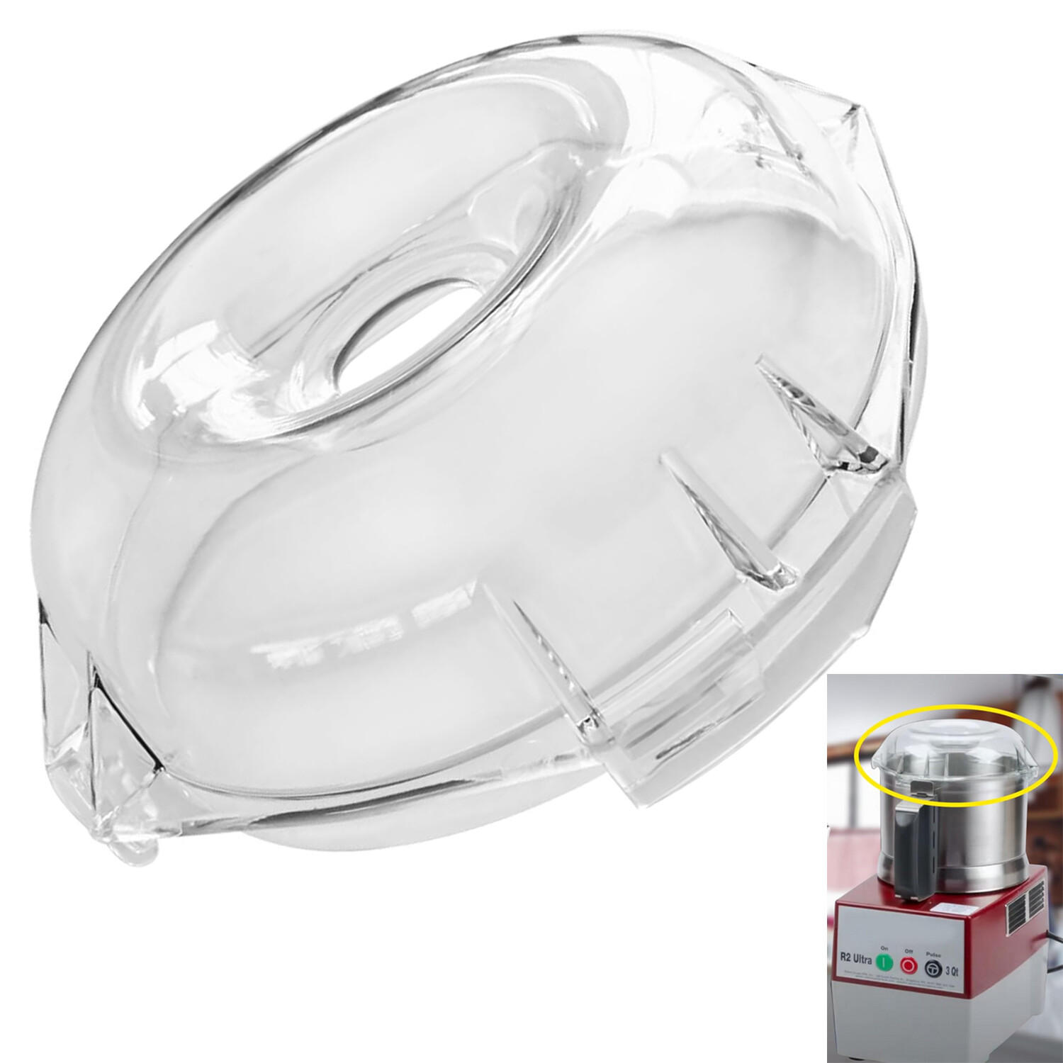 for Robot Coupe 106458S Cutter Bowl Lid Food Processor R2、R2B、R2 DICE、R2N、R101B