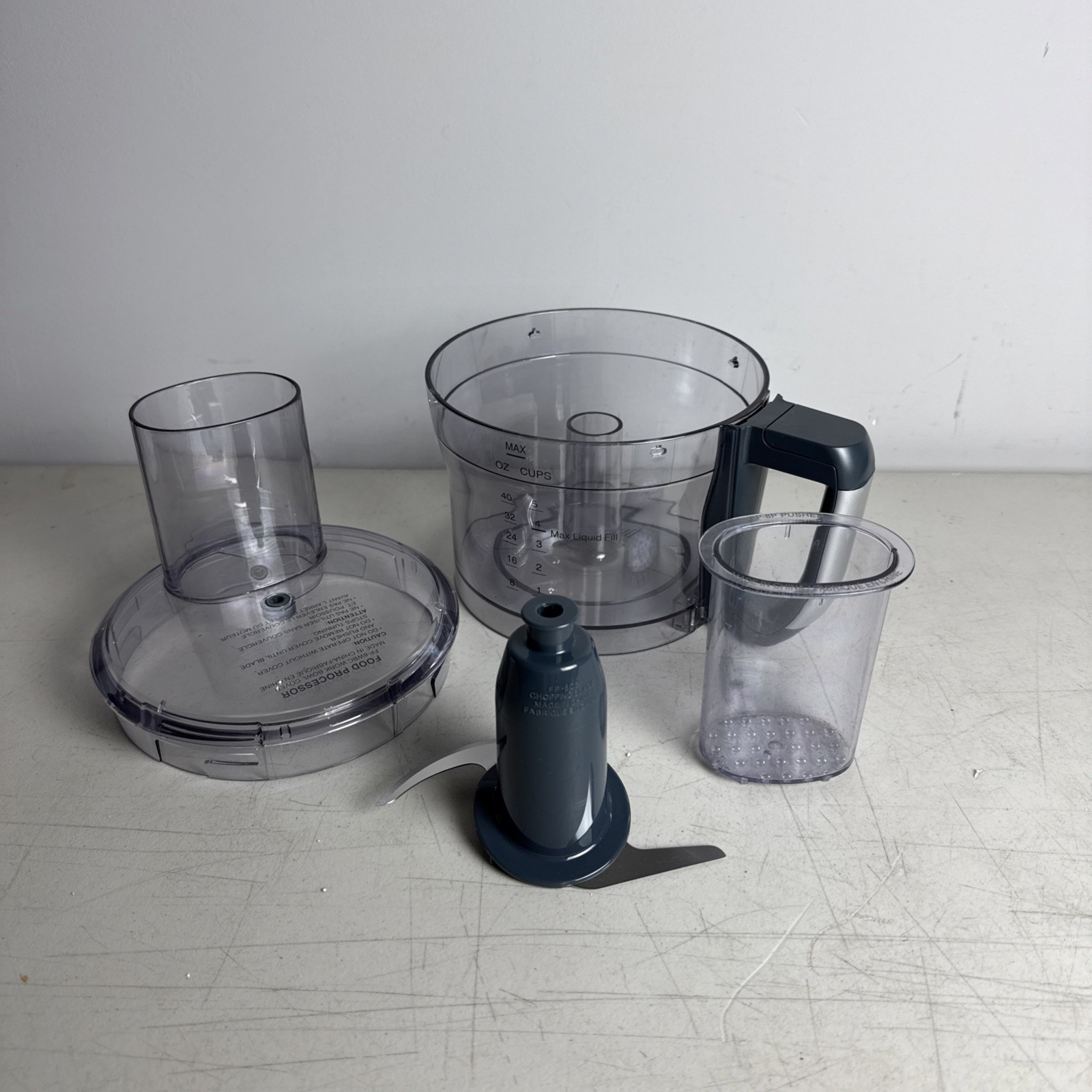 Cuisinart 8-Cup Food Processor FP-8 WORK BOWL, LID, BLADE & PUSHER Parts Used