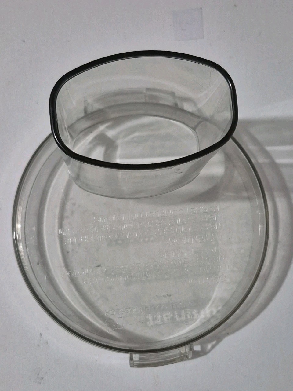 Cuisinart Food Processor DLC-5BC Work Bowl Lid & Pusher DLC-104TX