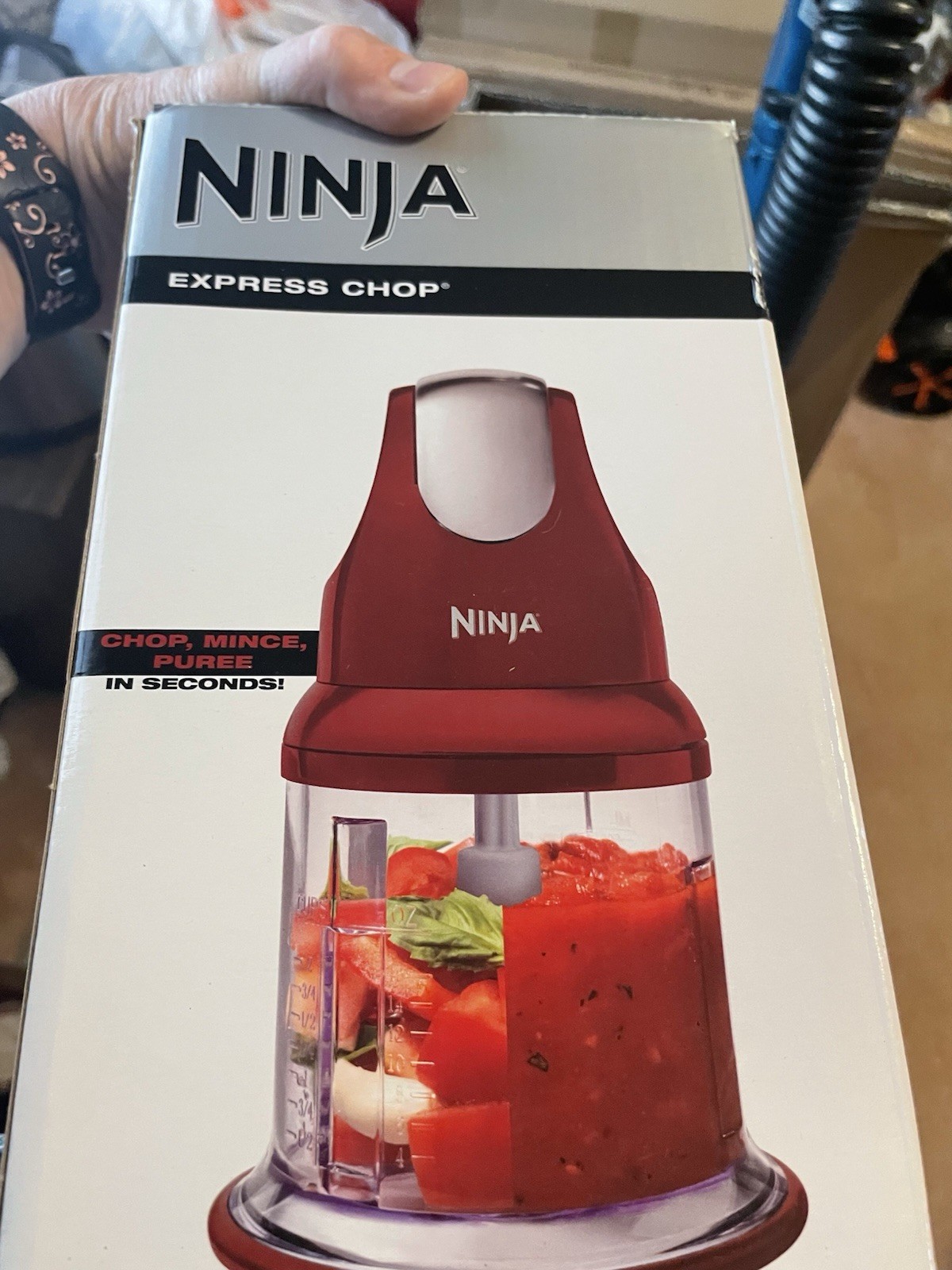 Ninja Express Chop Food Chopper 16 oz Bowl Chop Mince Purée FAST NJ100GR NIB