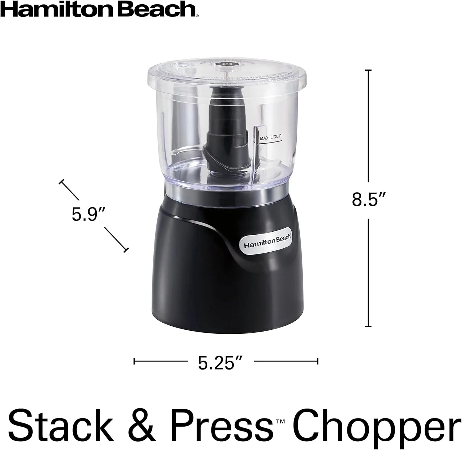 Hamilton Beach Electric Vegetable Chopper & Mini Food Processor, 3-Cup, 350 Watt