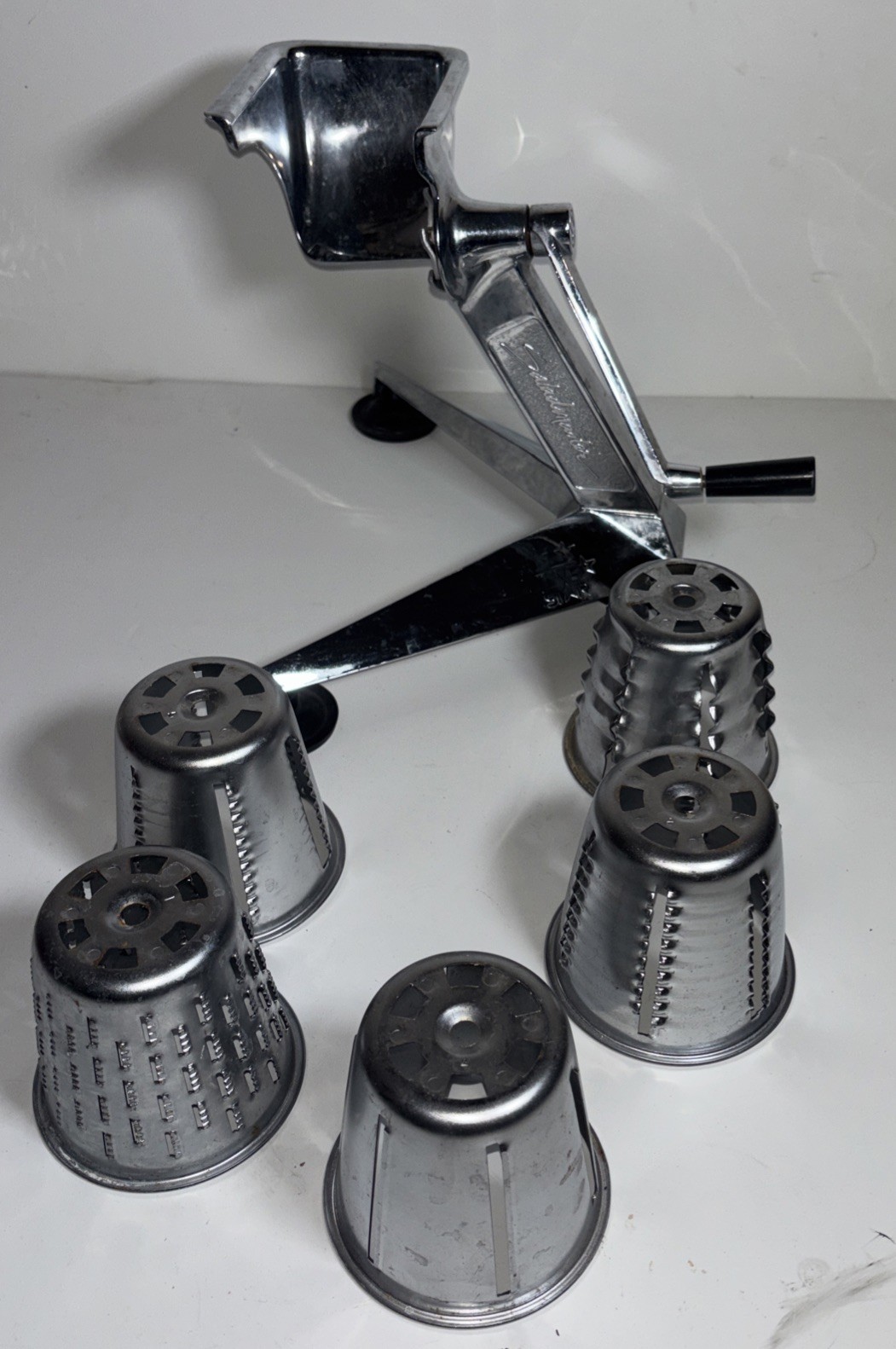 VTG Saladmaster Five Star Food Processor Grater Slicer Shredder Chopper 5 Cones