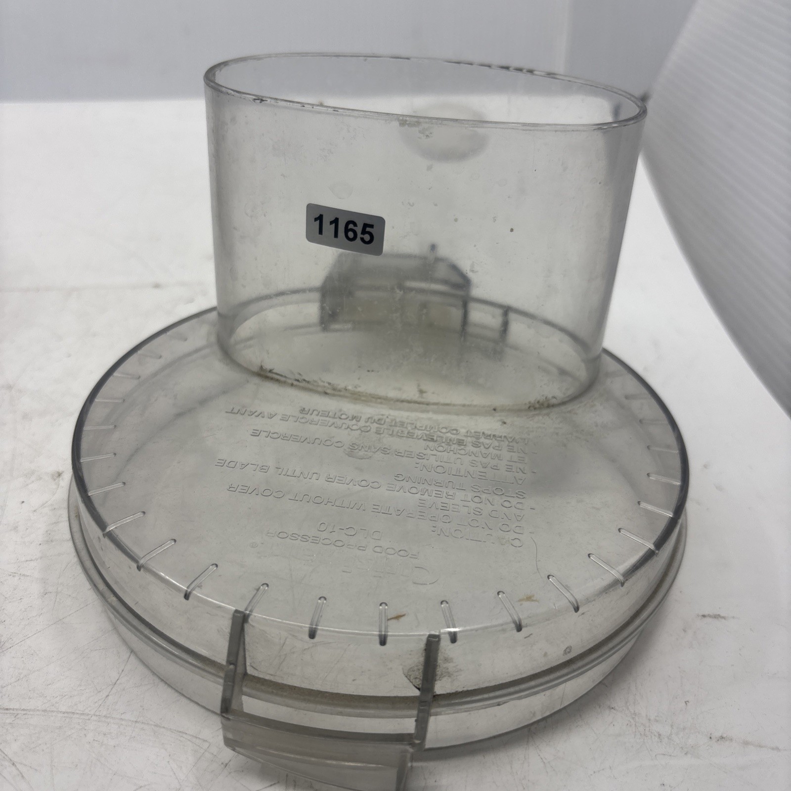 CUISINART DLC-5/DLC-10 TX FOOD PROCESSOR WORK BOWL COVER/LID DLC-117BGTX ONLY