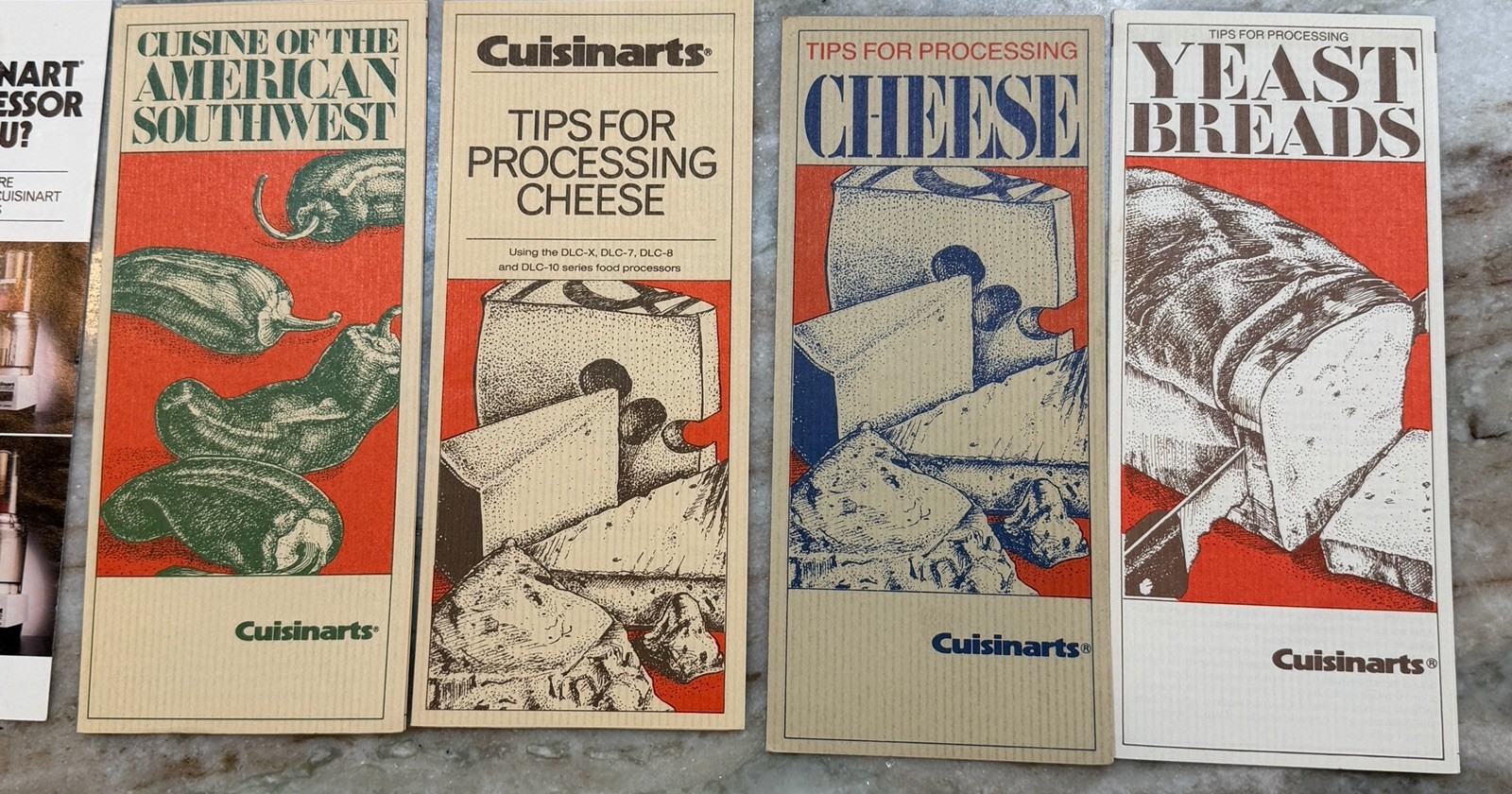 Vtg Cuisinart Food Processor DLC-7e Manual Recipes (Paperwork Only)Receipt 1986