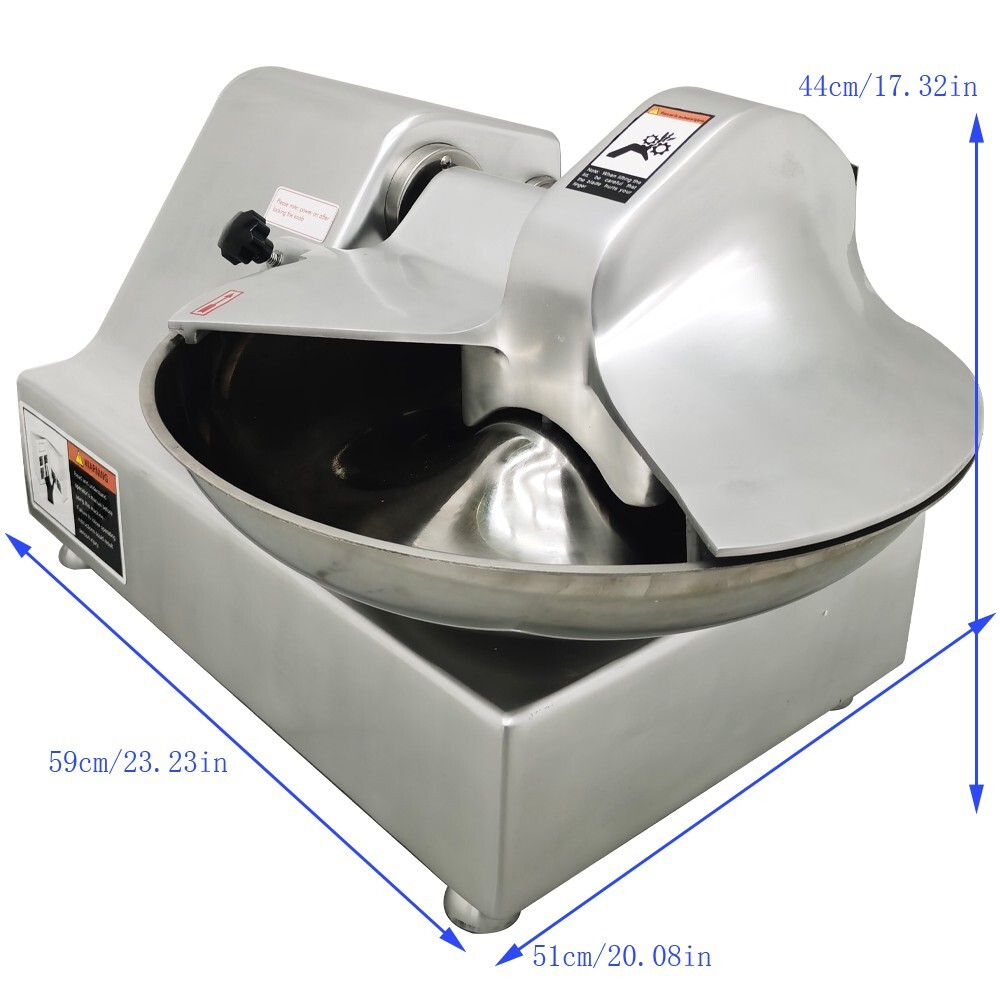 Commercial 110V Food Chopper Processor 8L Capacity Bowl Cutter Food Processor El