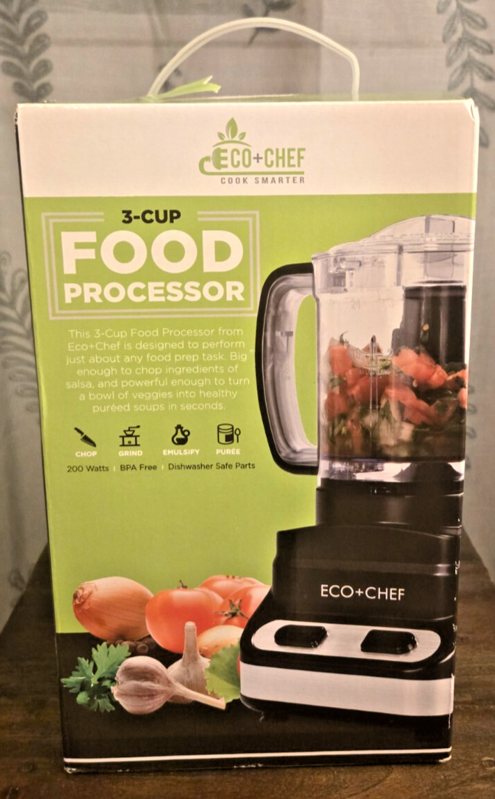 Echo Chef Food Processor 200w Chop/Grind 2 Speed 3 Cup Stainless Steel blades