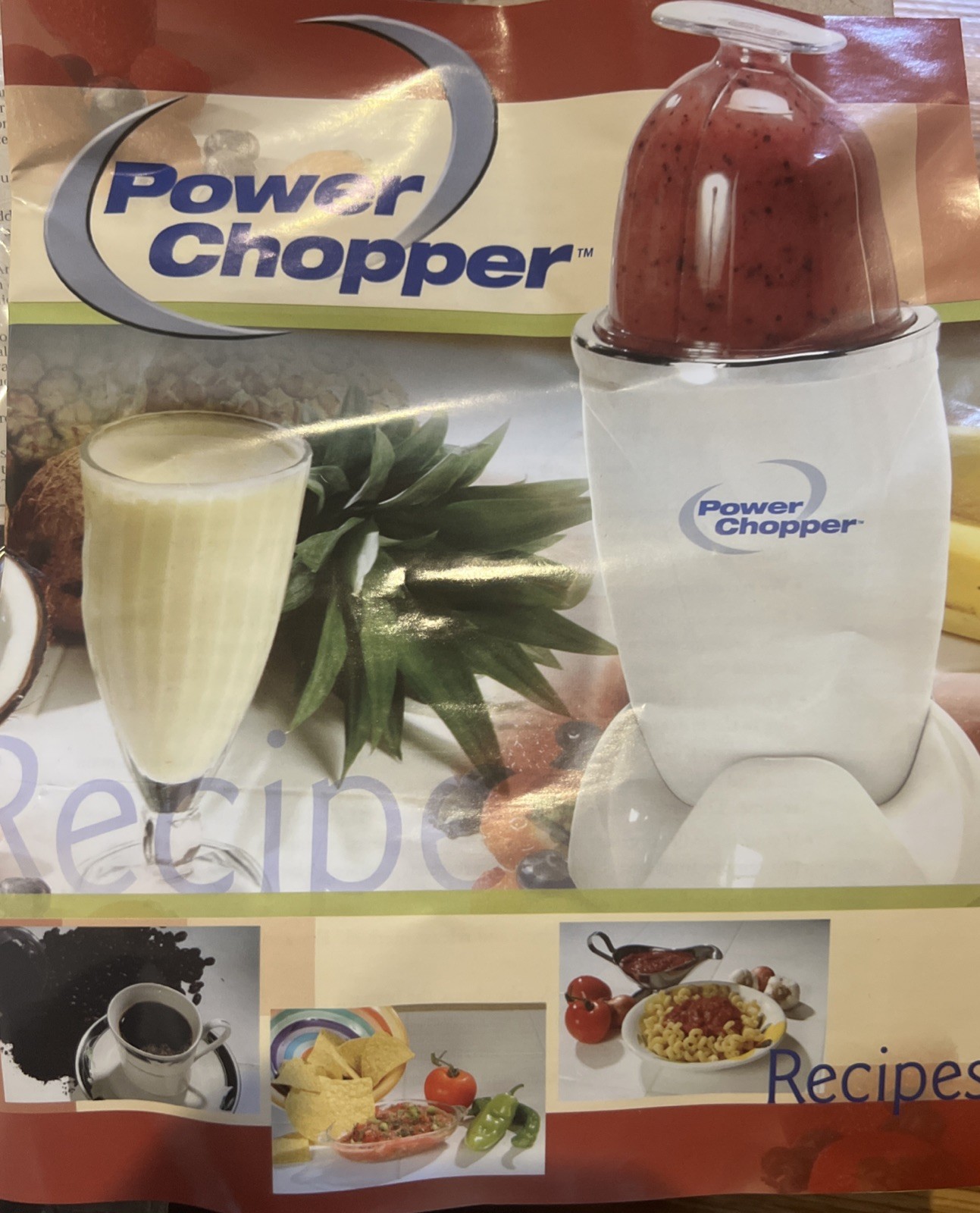 Power Chopper 9 Piece Personal Food Processor New Opened Box As Seen On TVPower