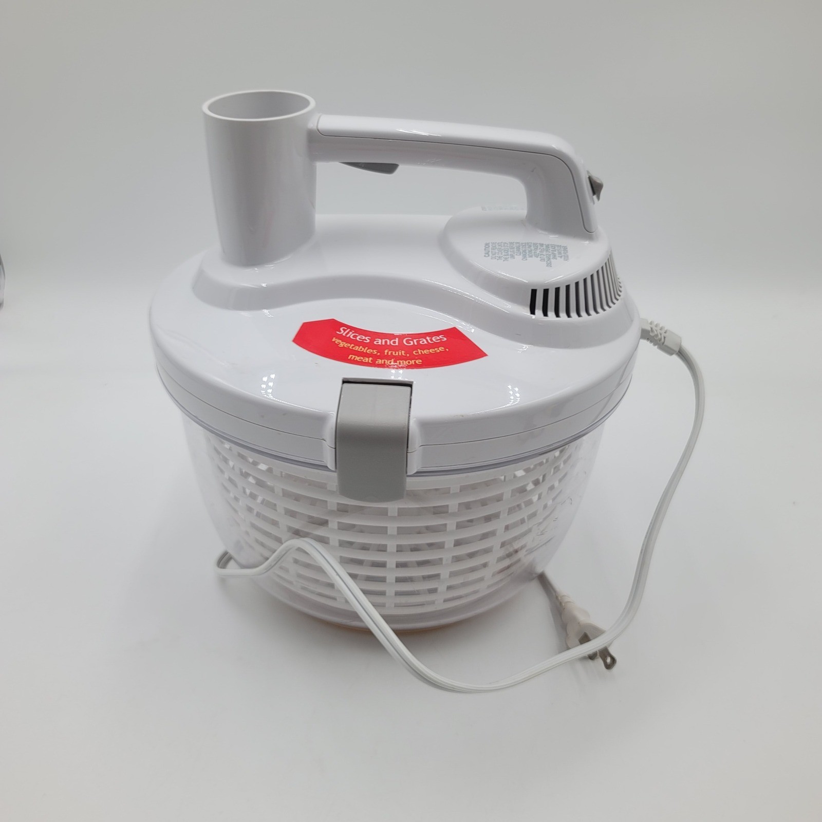 Westinghouse saladXPRESS WST2020 k Electric Salad Spinner Slicer Grater White