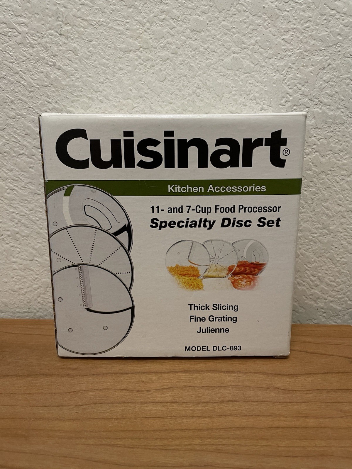 NEW Cuisinart DLC-893 Specialty 3 Disc Set For 11 And 7 Cup Processors NOS
