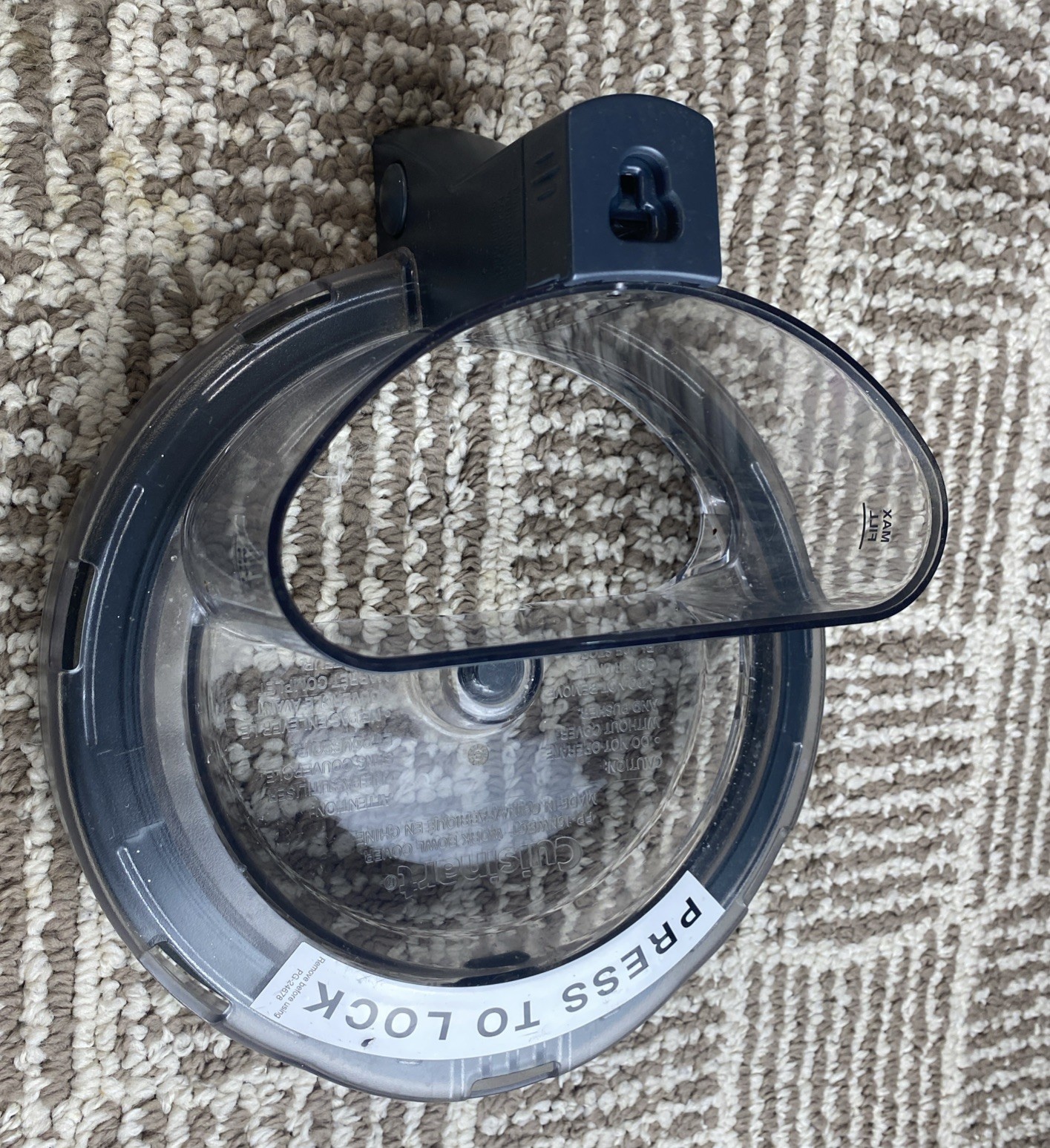 Cuisinart FP-16DCN Food Processor Replacement Lid Top Cover Part Gray