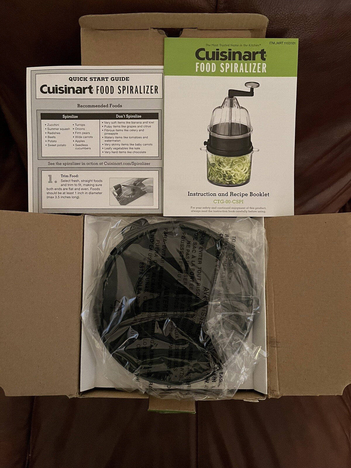 Cuisinart Food Spiralizer (New in Box) 4 Cup Bowl w/Lid, Dishwasher Safe