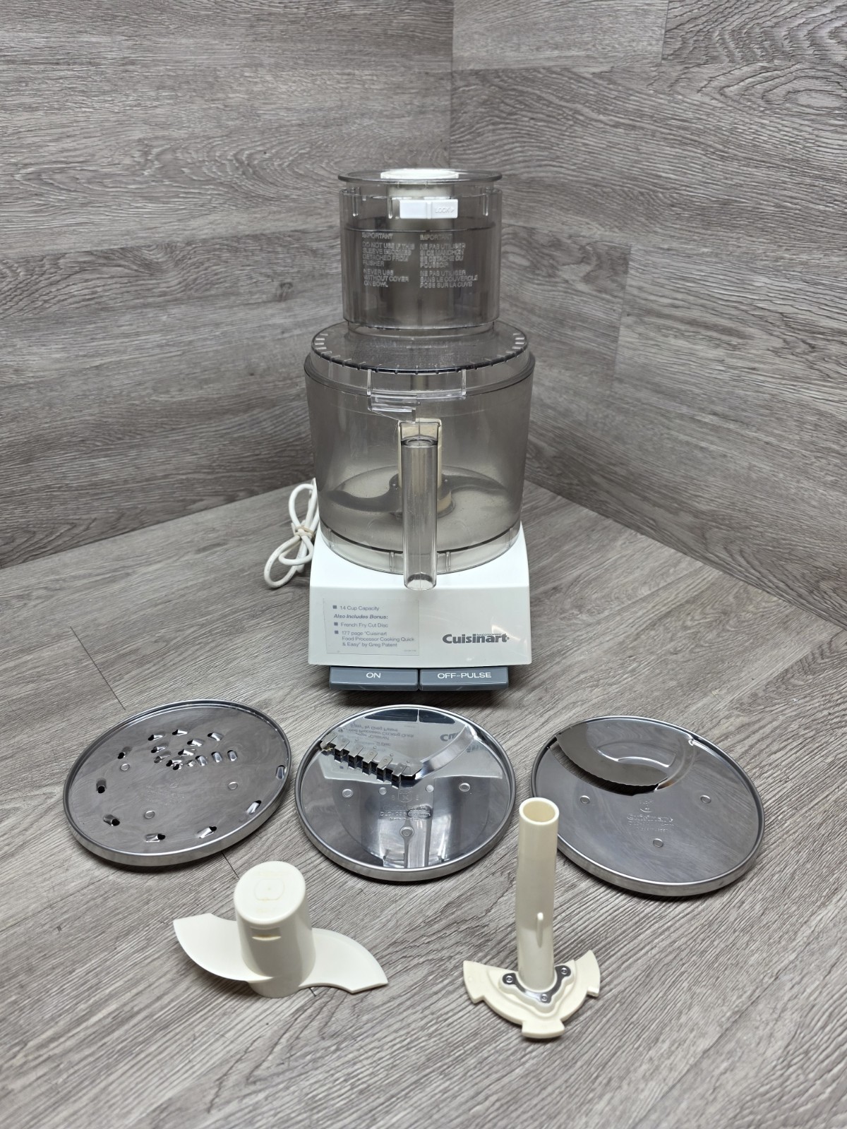 Vintage Heavy Duty Cuisinart Dlc-12 Food Processor Made In Japan Tested READ!!
