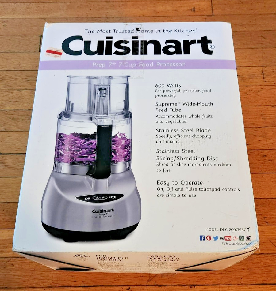 NEW Cuisinart DLC-2007 Stainlless Steel Premier Series Prep 7 Cup Food Processor