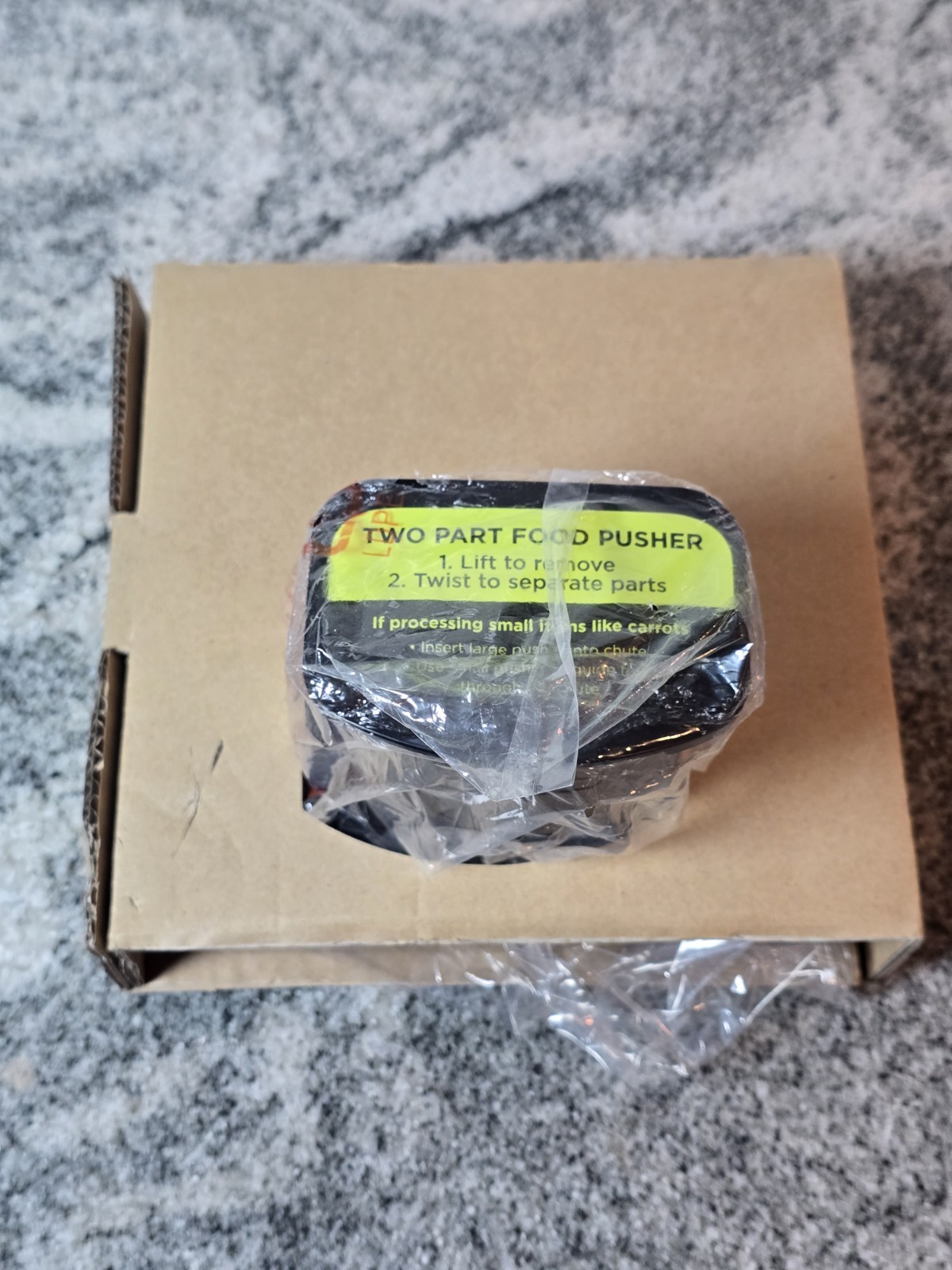 Ninja Food Processor 5 Cup Bowl Lid Two Part Food Pusher New Open Box