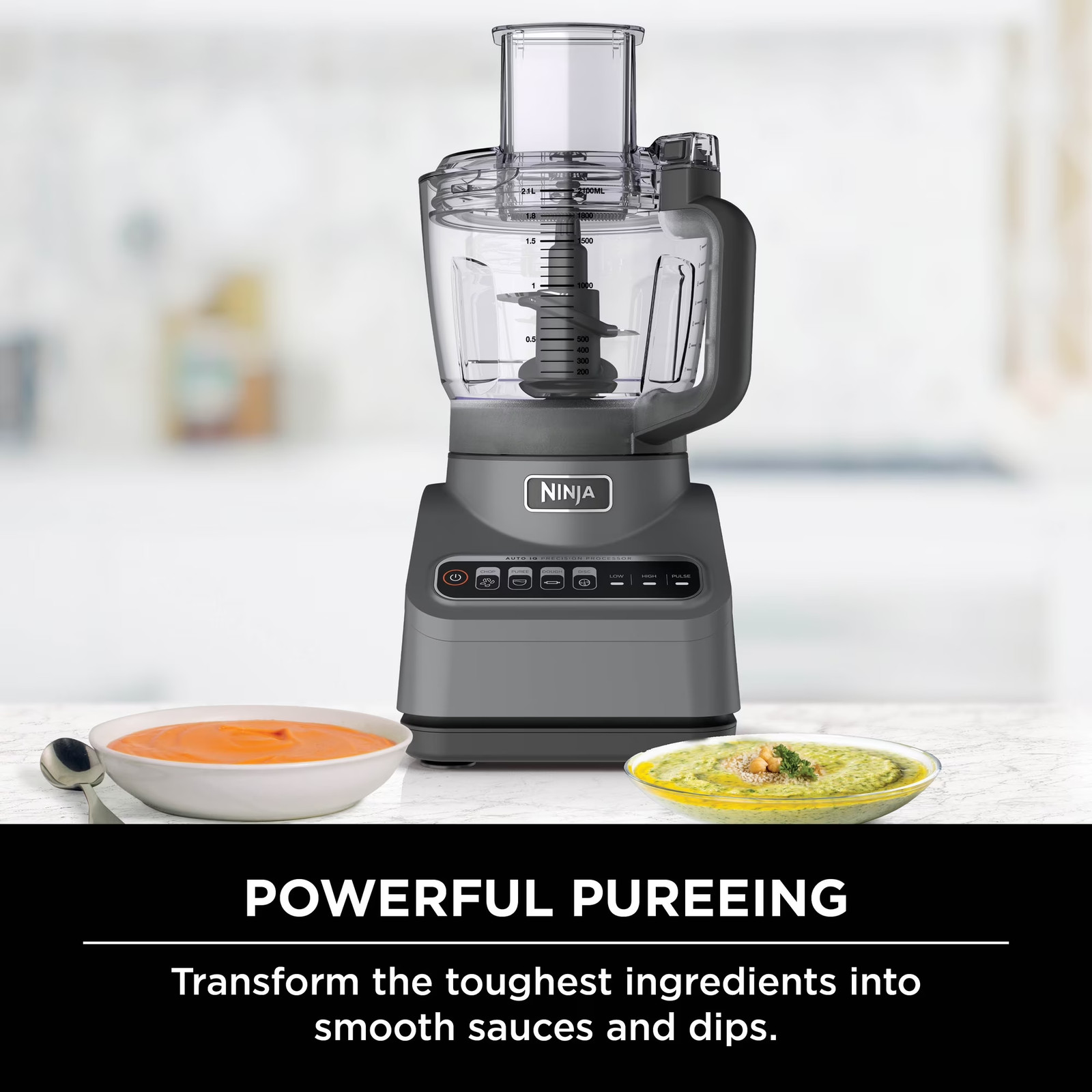 Ninja BN601 9-Cup Food Processor 1000W Auto-iQ Chopper Silver