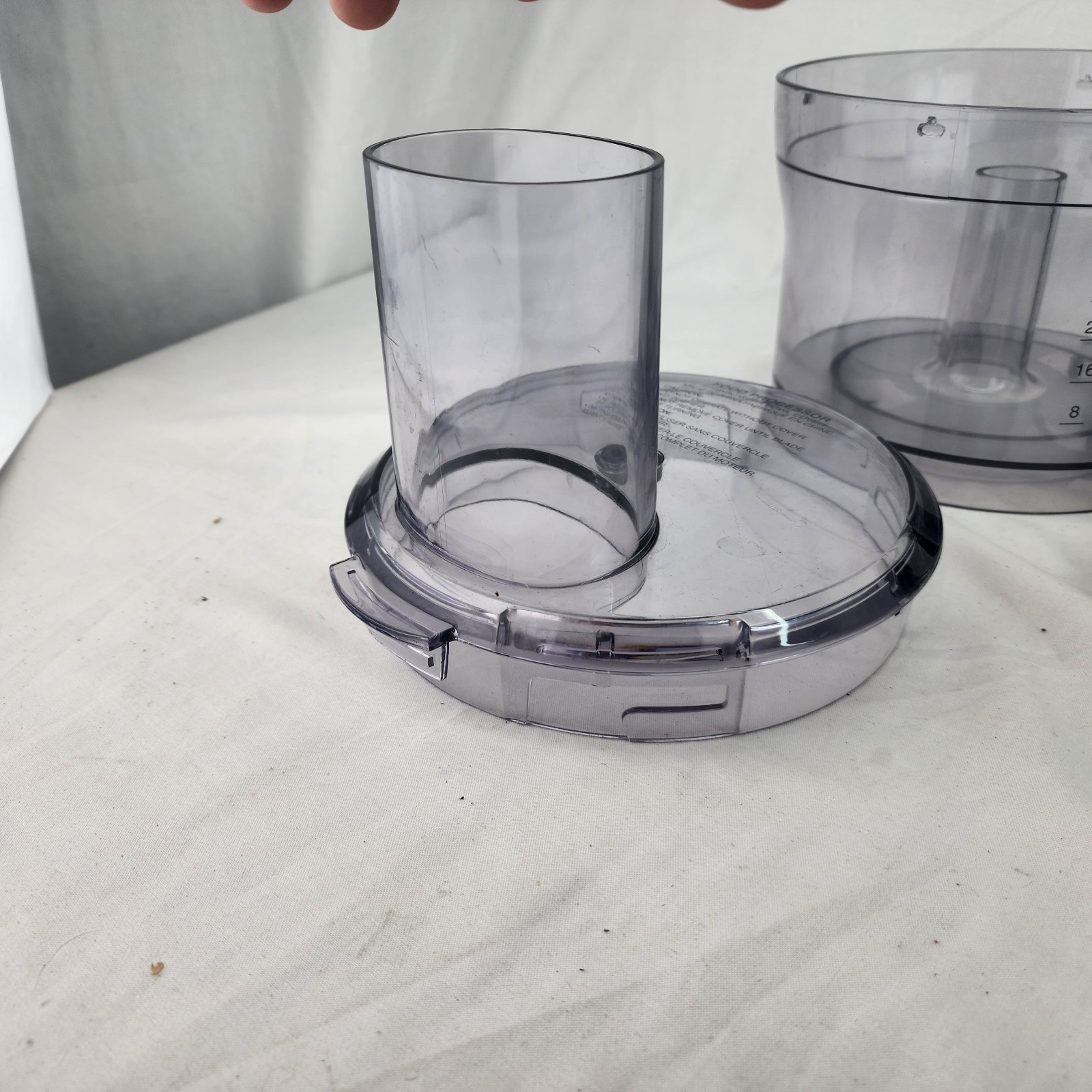Cuisinart 5-Cup Food Processor FP-8 Clear Work Bowl, Lid, & Chopper Blade Lot