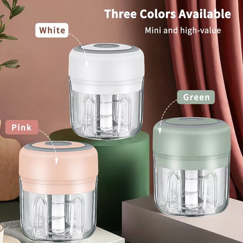 Food Chopper Garlic Crusher Mini Garlic Vegetable Chopper Machine USB Kitchen…